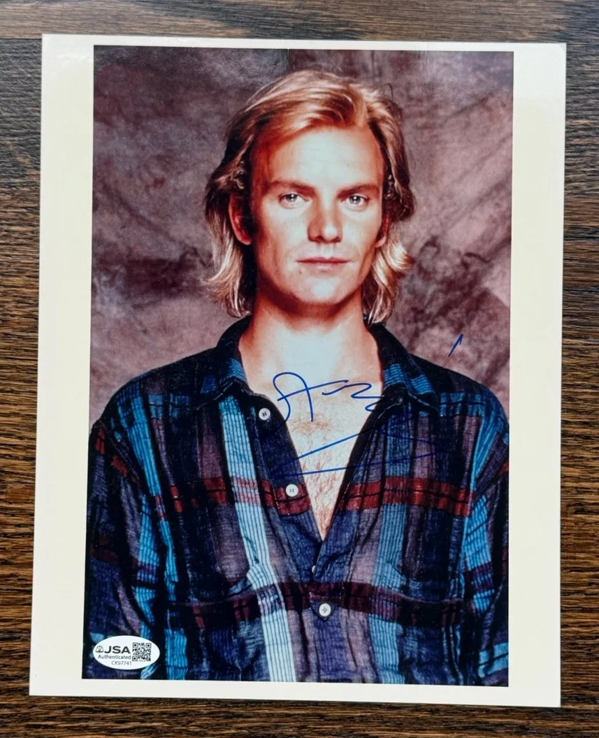 Sting from The Police autographed signed 8 x 10 photo picture JSA COA, изображение 2