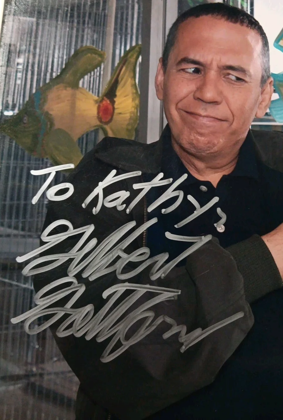 see title — Gilbert Gottfried + Duck Signed Inscribed Autographed 8x10 Color Photograph, image 2