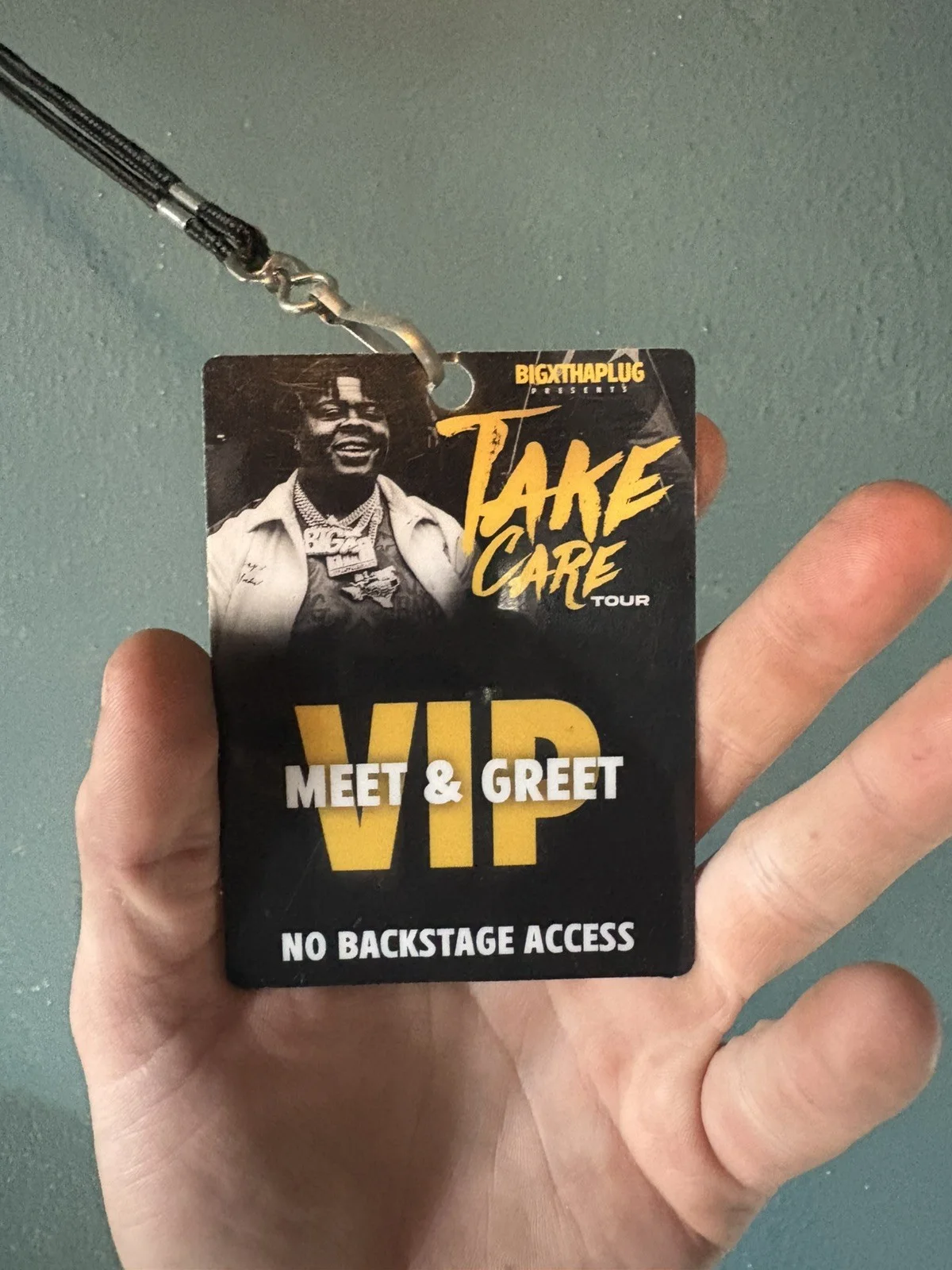 Big X thaplug take care tour signed card, image 3
