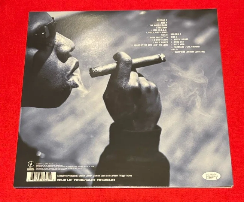 Jay Z THE BLUEPRINT Vinyl Album Hip Hop Music Autographed Signed JSA, изображение 2