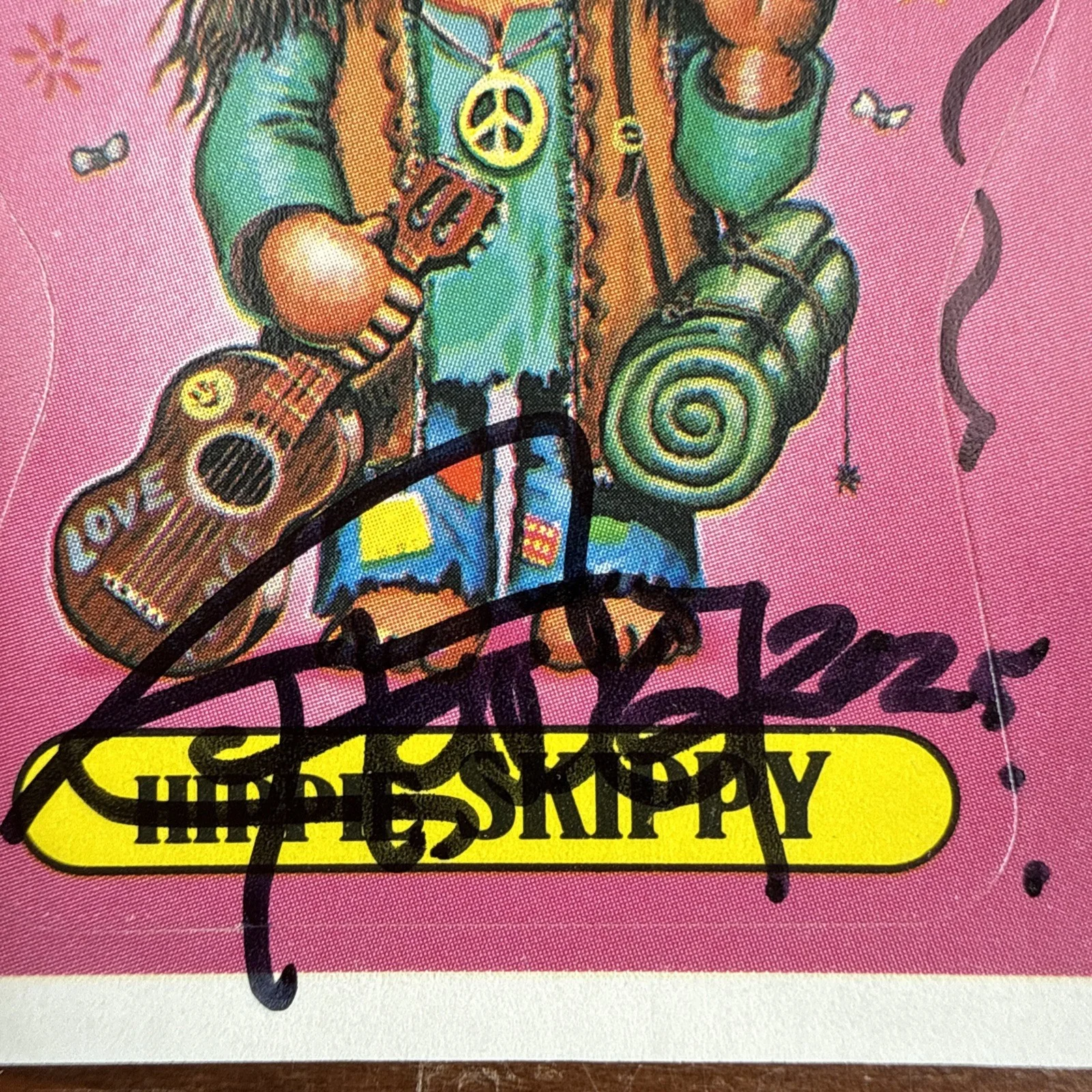 Tommy Chong — Tommy Chong Signed Garbage Pail Kids Hippie Skippy 1986 91b Cheech and Chong, изображение 2