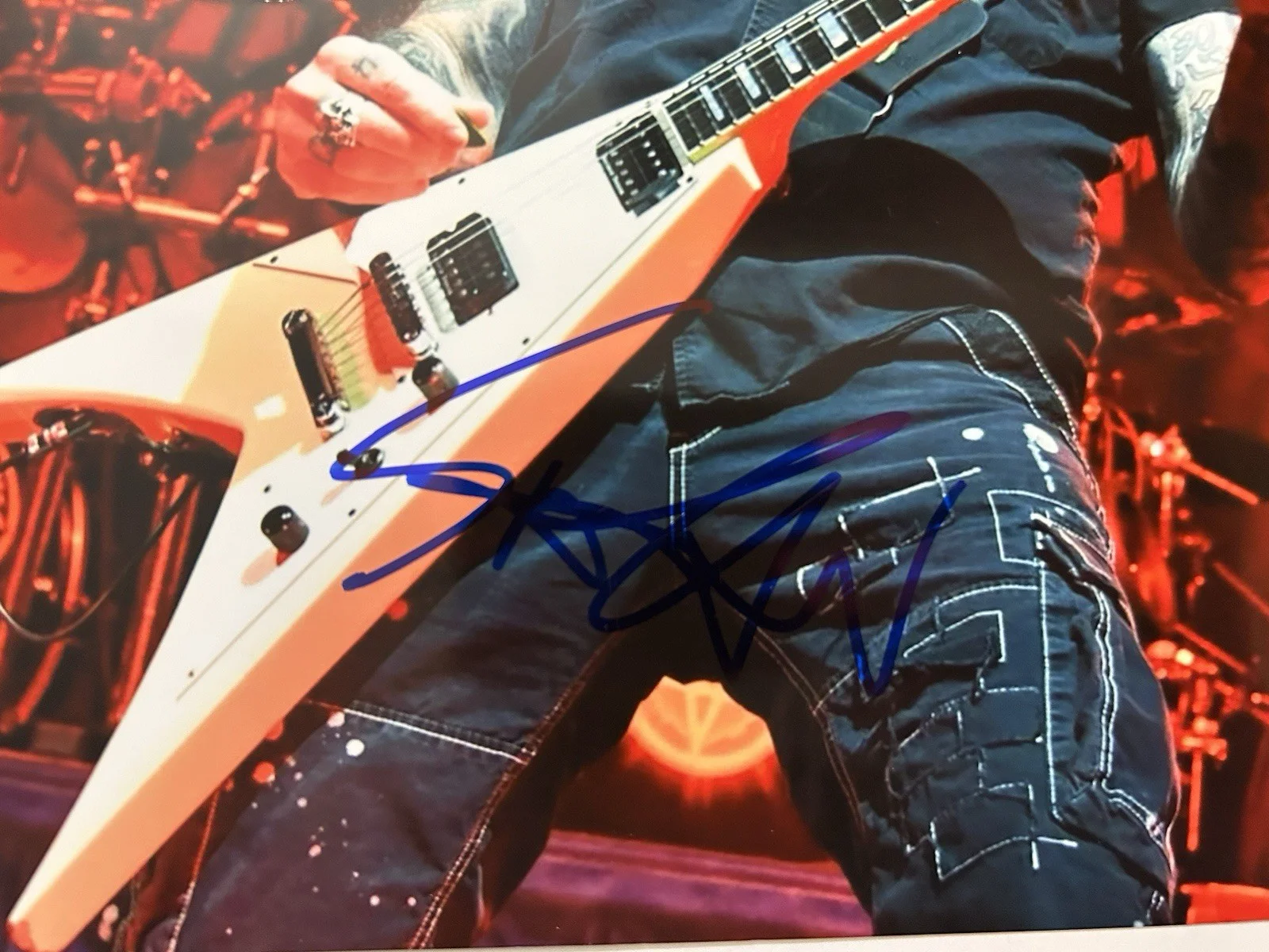 Scott Ian of Anthrax Signed 8x10 Photo Anthrax Band Rock (Proof Pic), image 2