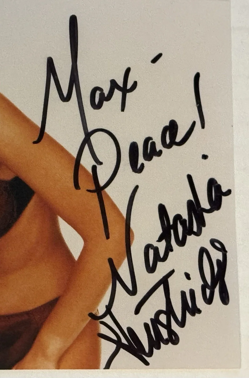 Natasha Henstridge — Natasha Henstridge Authentic Original Signed Autograph Sexy Lingerie 4x6 Photo, image 2