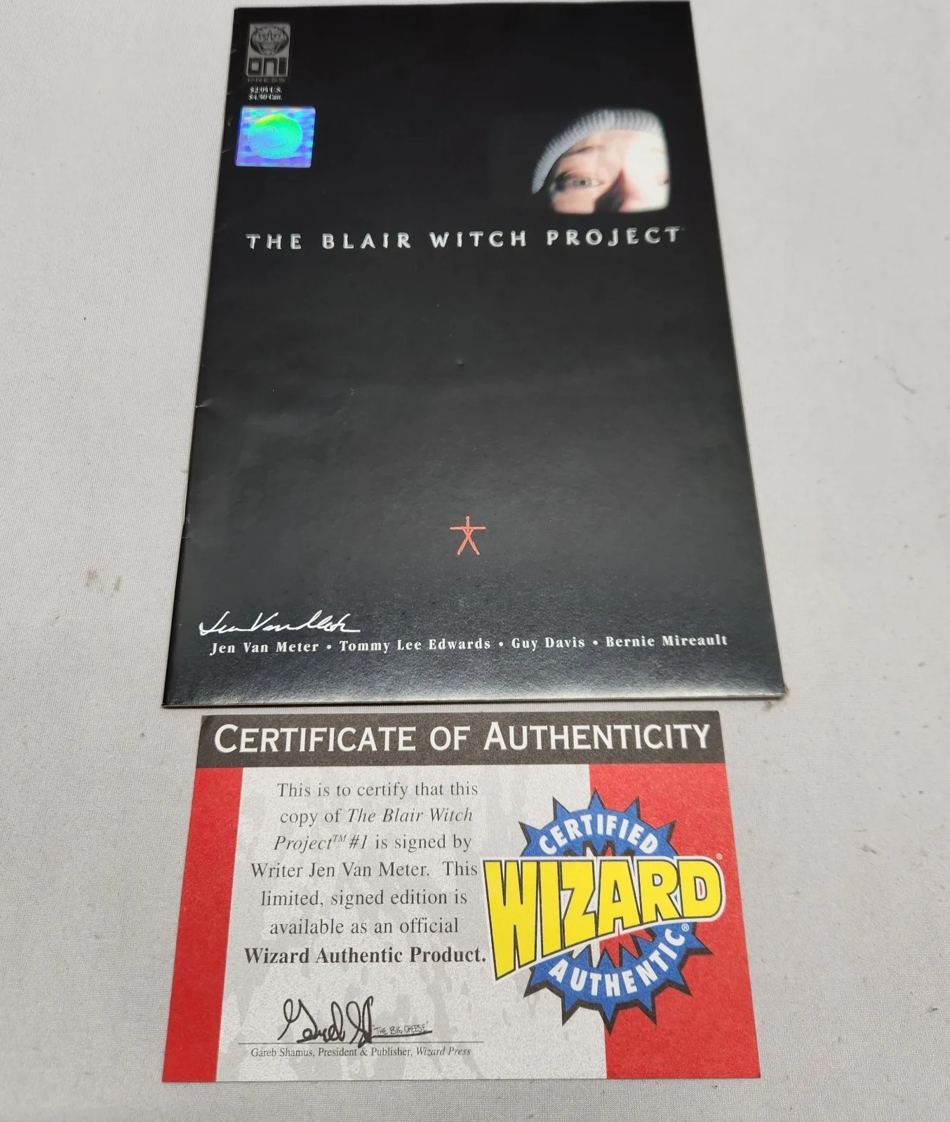 jen van meter — Autograph - Signed Comic Book - Jen Van Meter (BLAIR WITCH PROJECT) - WITH COA, image 2