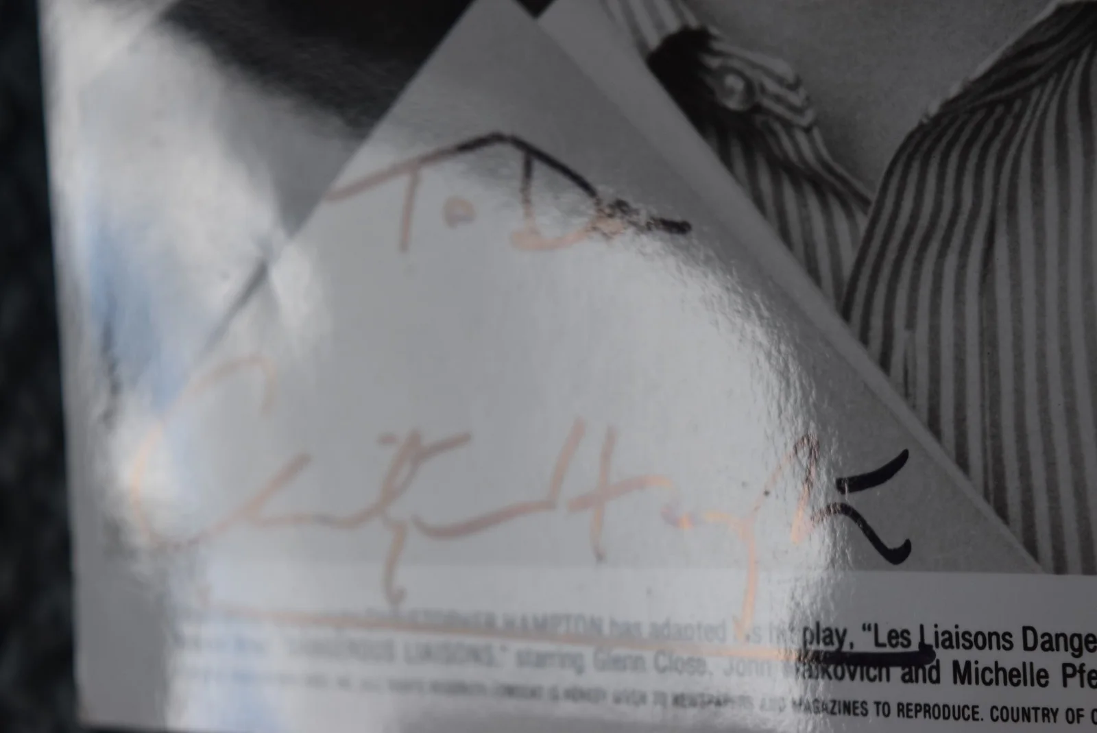 Christopher Hampton "Dangerous Liaisons" Hand Signed Photo 8"X10", image 3