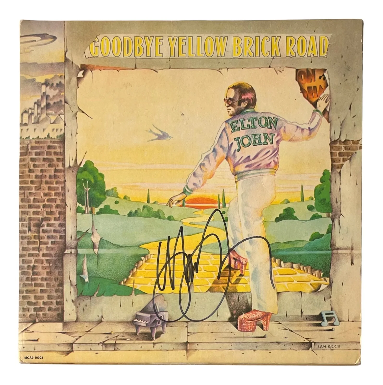 ELTON JOHN Signed GOODBYE YELLOW BRICK ROAD Vinyl Record ROGER EPPERSON COA, image 2