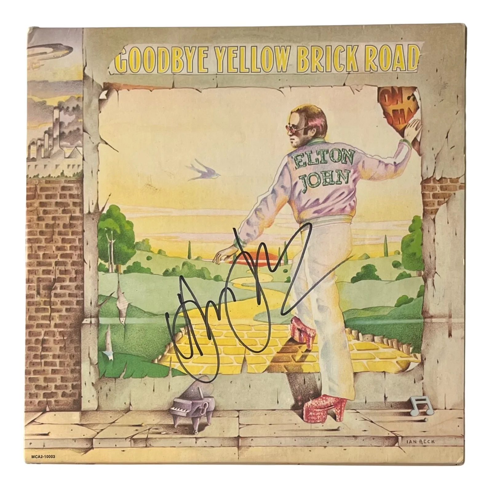 ELTON JOHN Signed GOODBYE YELLOW BRICK ROAD Vinyl Record ROGER EPPERSON COA, image 2