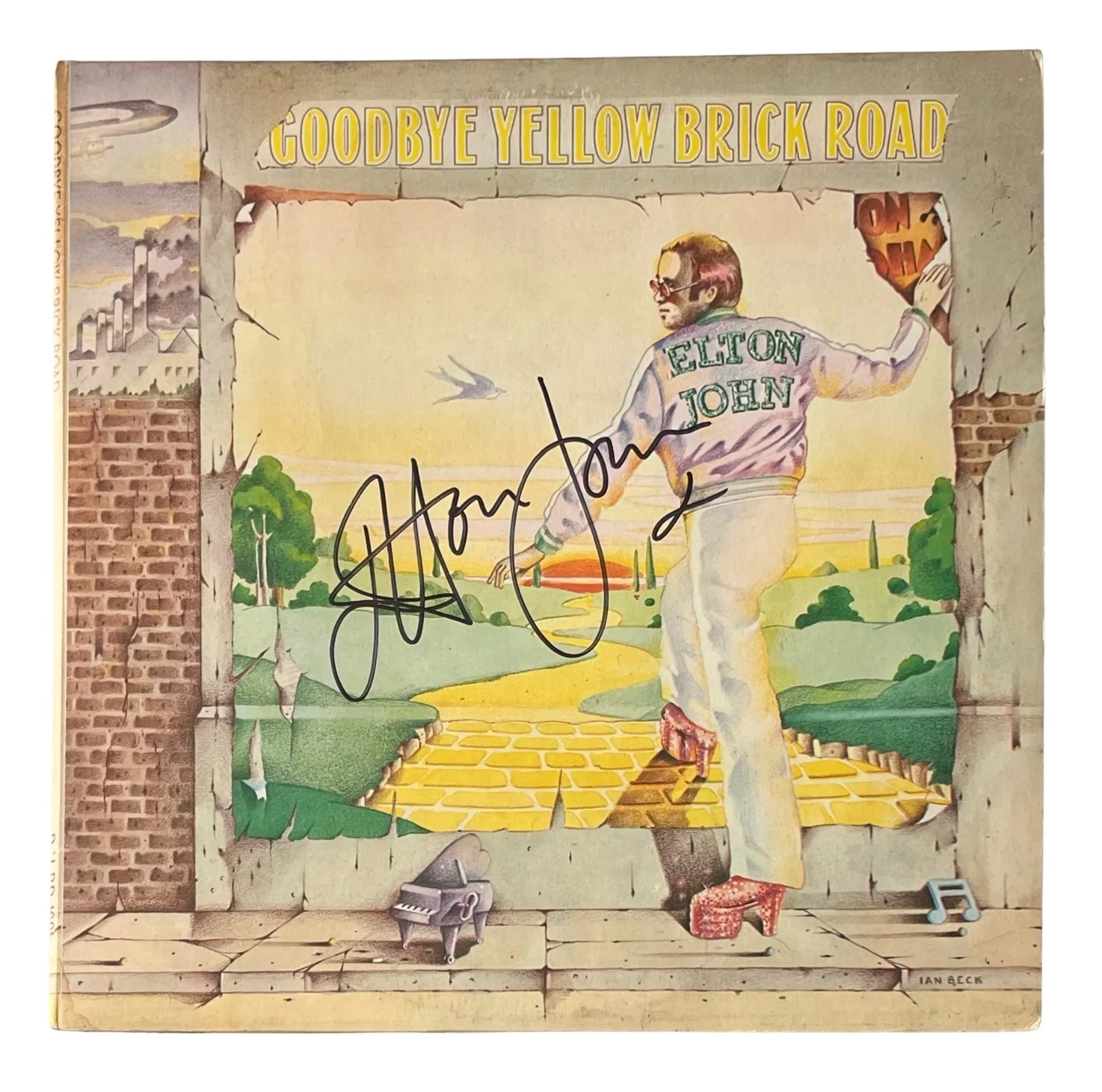 ELTON JOHN Signed GOODBYE YELLOW BRICK ROAD Vinyl Record ROGER EPPERSON COA, image 2