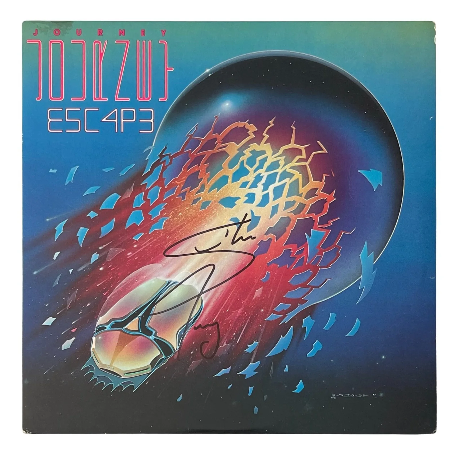 STEVE PERRY Signed JOURNEY ESCAPE Vinyl Record ROGER EPPERSON COA, image 2