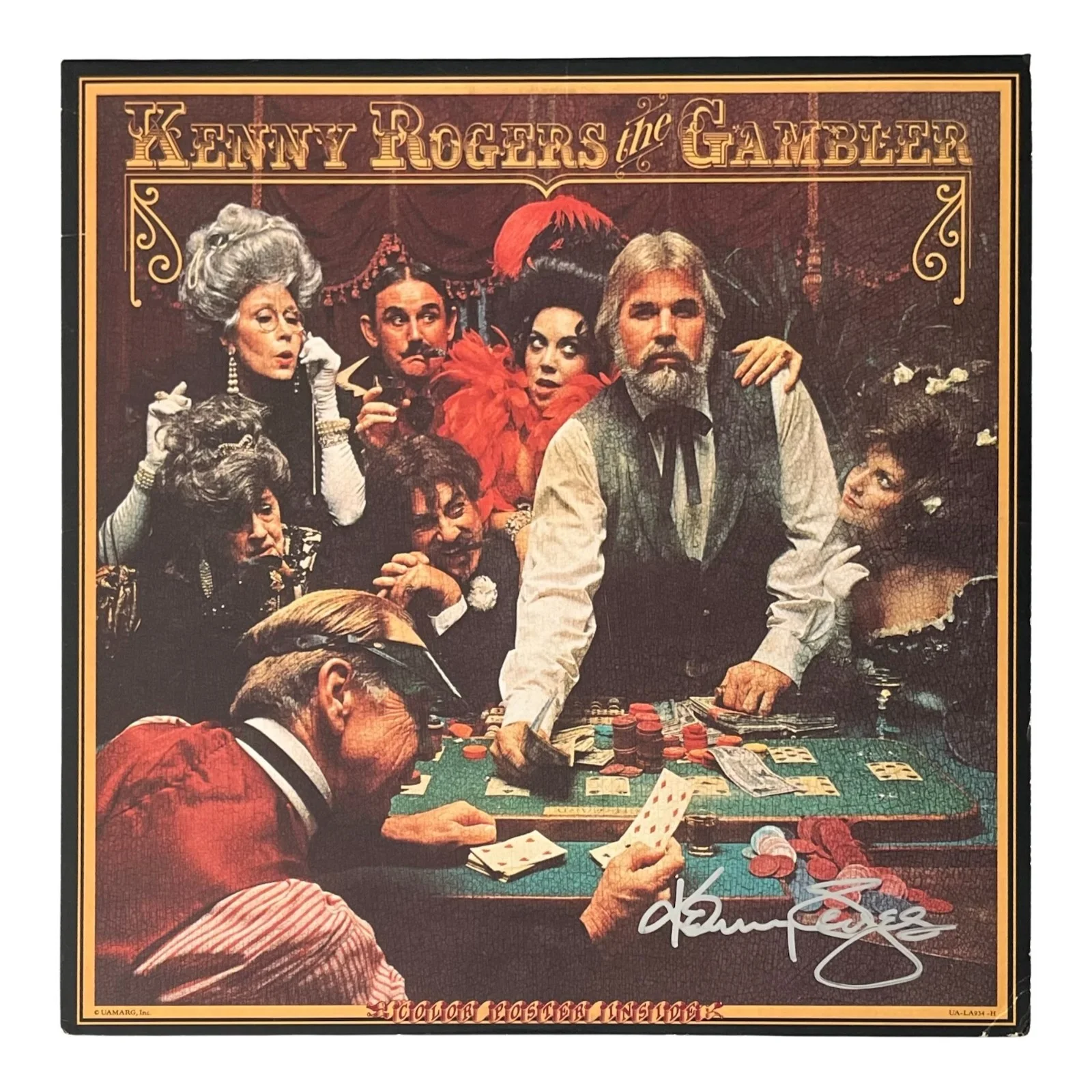 KENNY ROGERS Signed THE GAMBLER Vinyl Record ROGER EPPERSON COA, image 2