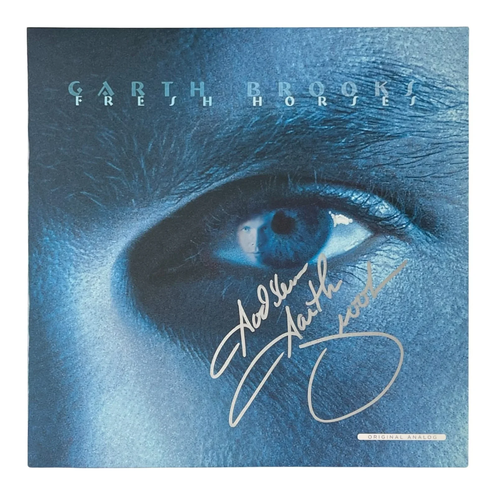GARTH BROOKS Signed FRESH HORSES Vinyl Record ROGER EPPERSON COA, image 2
