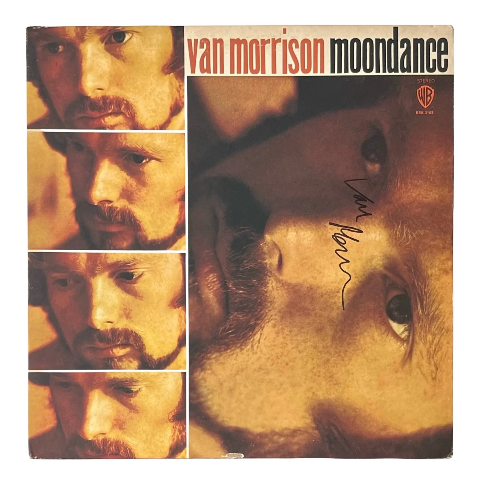 VAN MORRISON Signed MOONDANCE Vinyl Record ROGER EPPERSON COA, image 2
