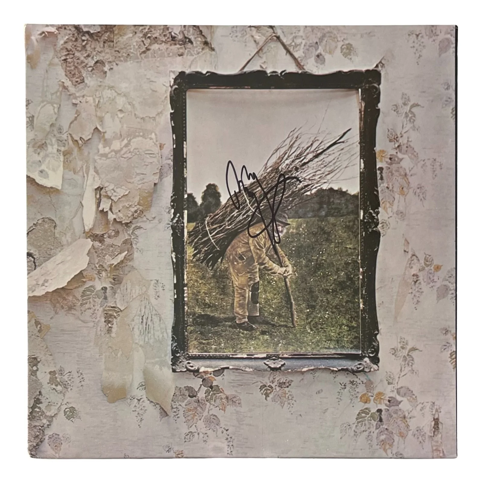 JIMMY PAGE Signed LED ZEPPELIN IV 4 Vinyl Record ROGER EPPERSON COA, image 2
