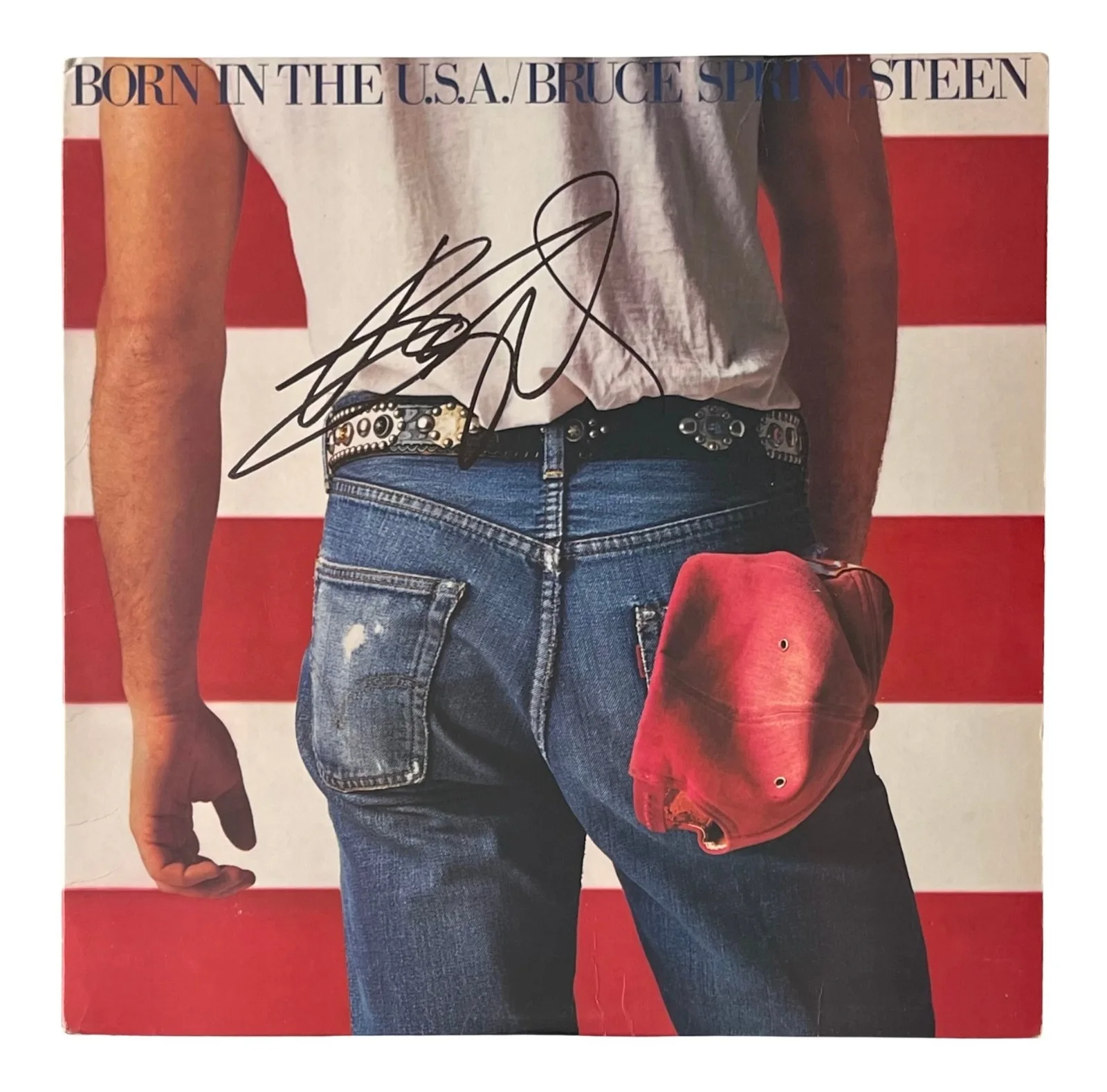 BRUCE SPRINGSTEEN Signed BORN IN THE U.S.A. Vinyl Record ROGER EPPERSON COA, image 2