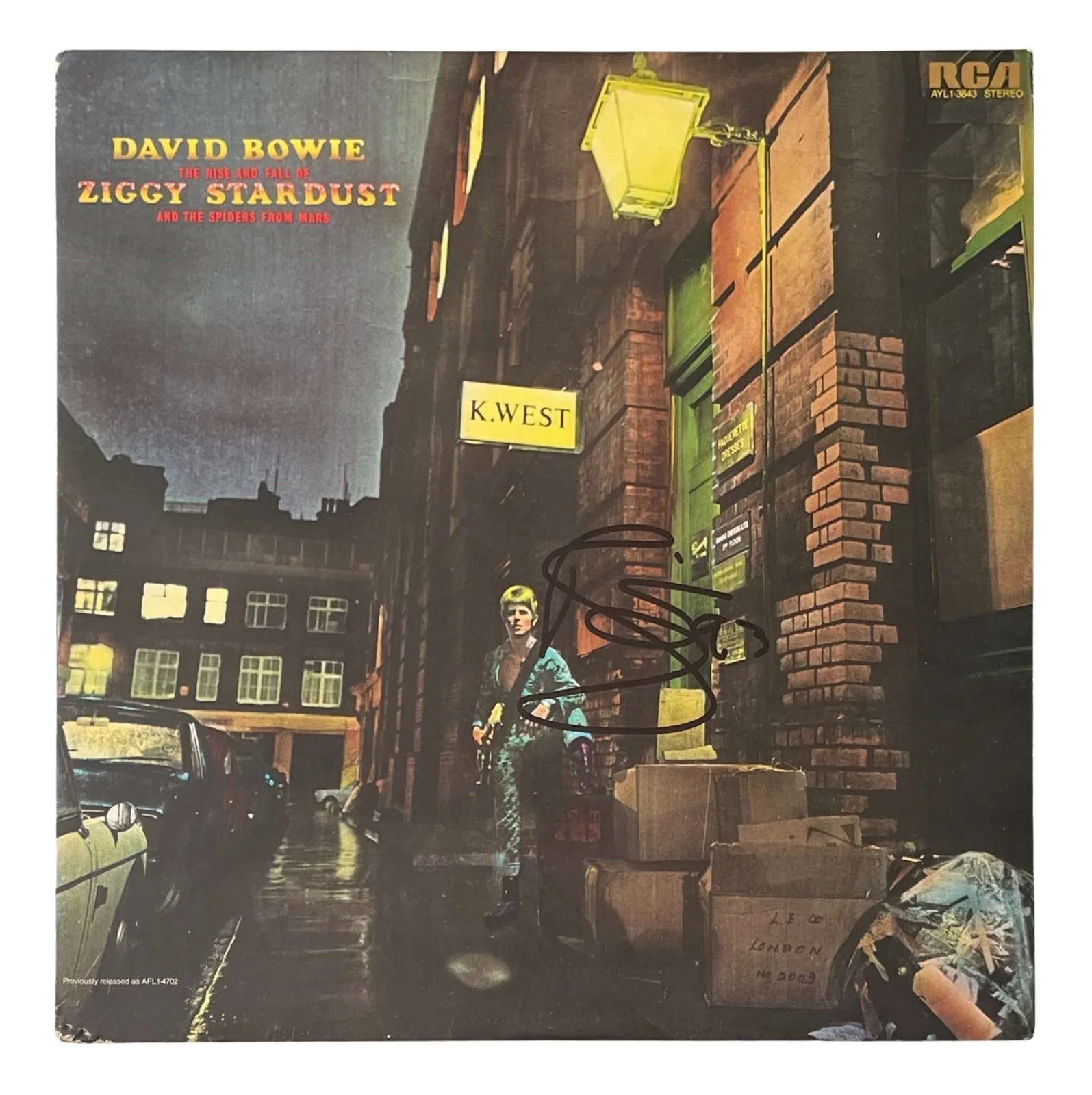 DAVID BOWIE Signed ZIGGY STARDUST Vinyl Record ROGER EPPERSON COA, image 2