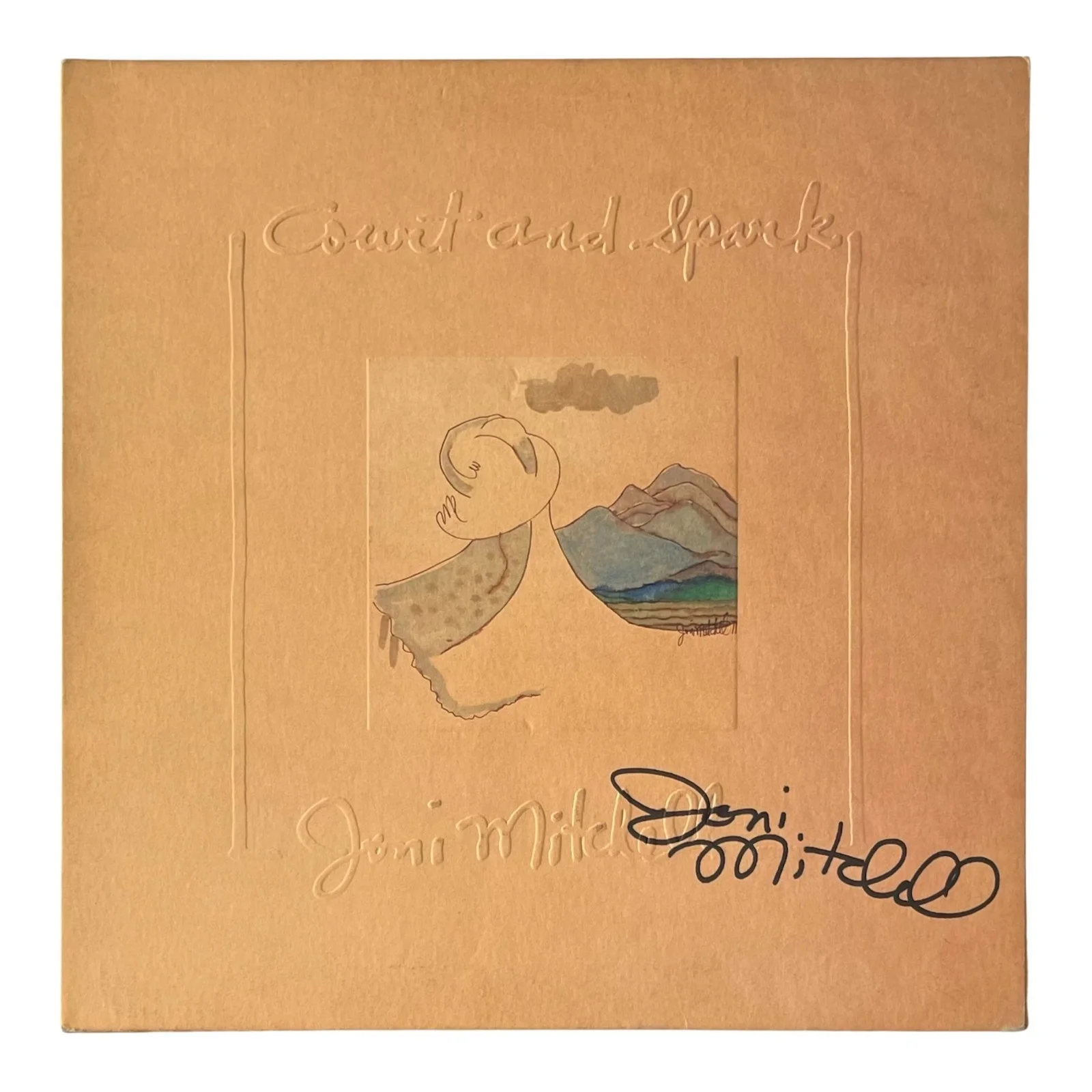 JONI MITCHELL Signed COURT AND SPARK Vinyl Record ROGER EPPERSON COA, image 2