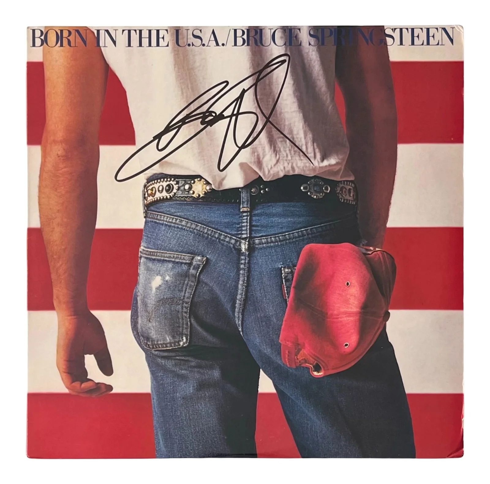 BRUCE SPRINGSTEEN Signed BORN IN THE U.S.A. Vinyl Record ROGER EPPERSON COA, image 2