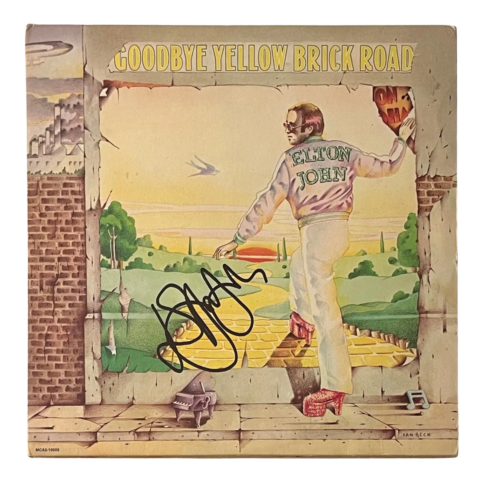 ELTON JOHN Signed GOODBYE YELLOW BRICK ROAD Vinyl Record ROGER EPPERSON COA, image 2