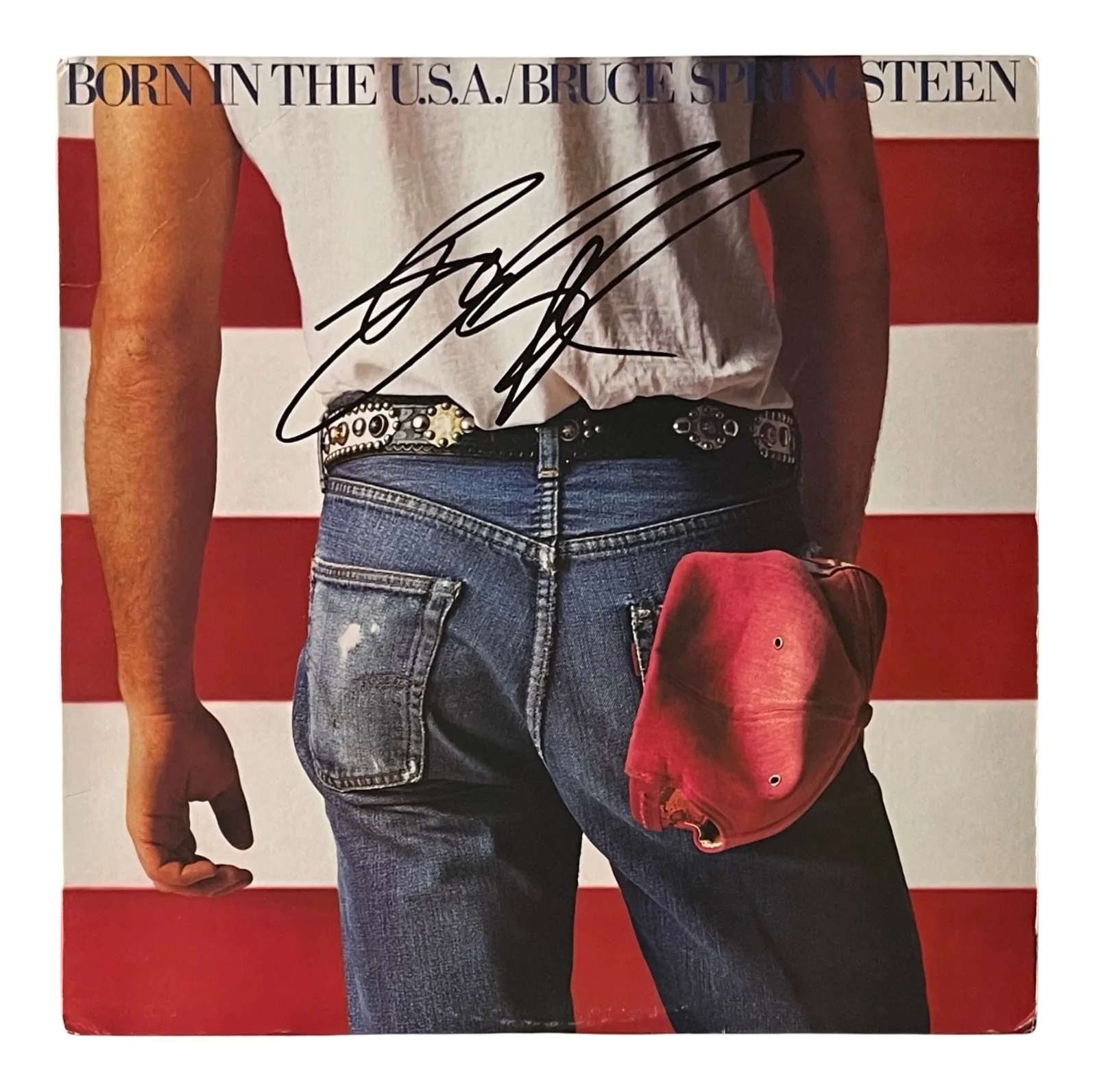 BRUCE SPRINGSTEEN Signed BORN IN THE U.S.A. Vinyl Record ROGER EPPERSON COA, image 2