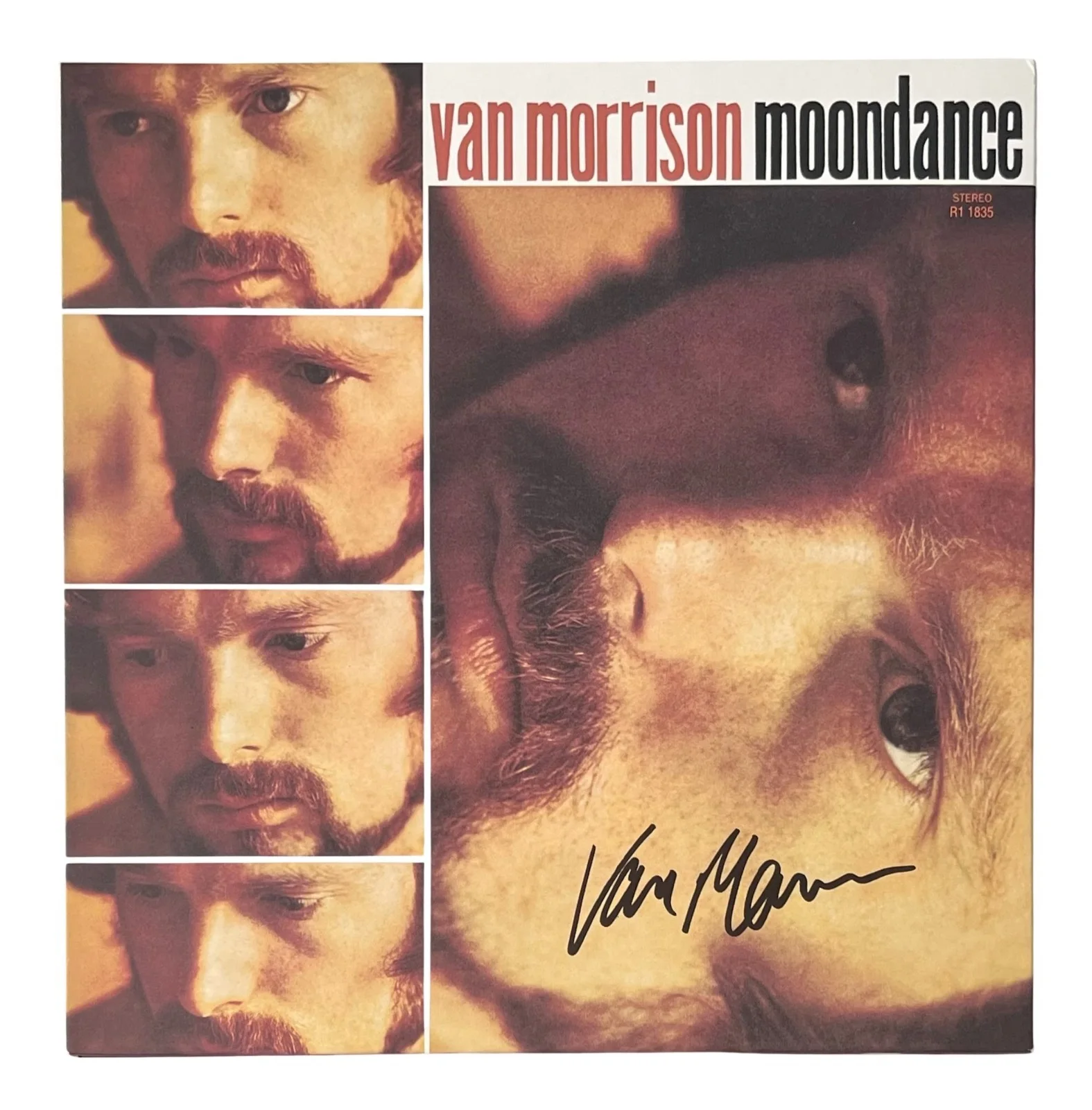 VAN MORRISON Signed MOONDANCE Vinyl Record ROGER EPPERSON COA, image 2