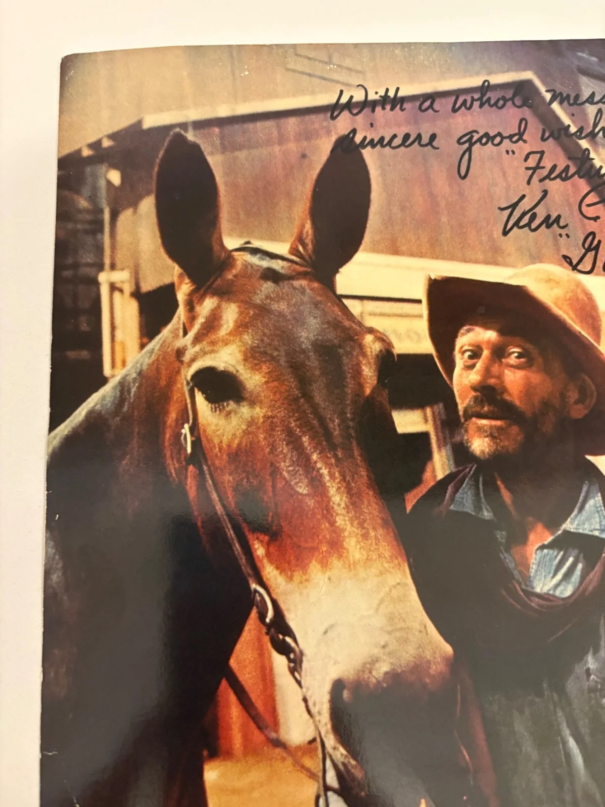 Ken Curtis — Vintage Festus & Ruth GUNSMOKE Ken Curtis Printed Autograph Publicity Still 8x10, image 2