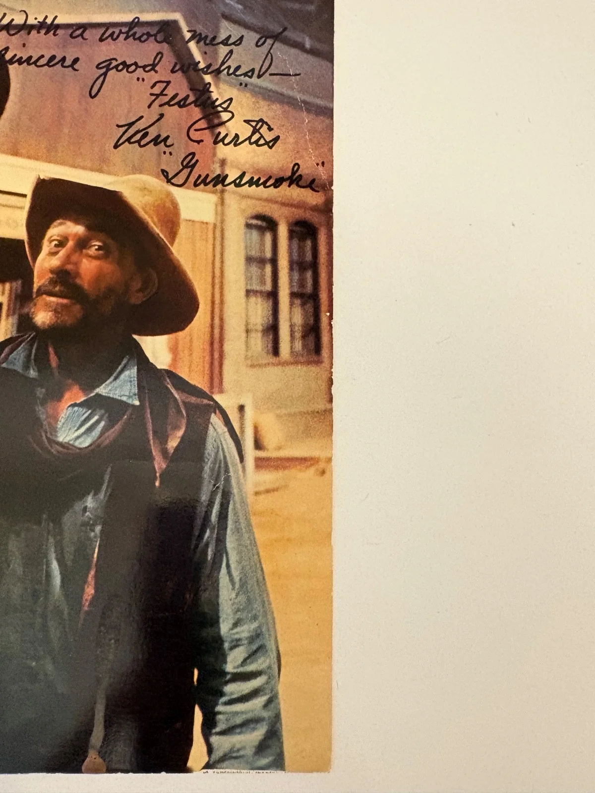 Ken Curtis — Vintage Festus & Ruth GUNSMOKE Ken Curtis Printed Autograph Publicity Still 8x10, image 4