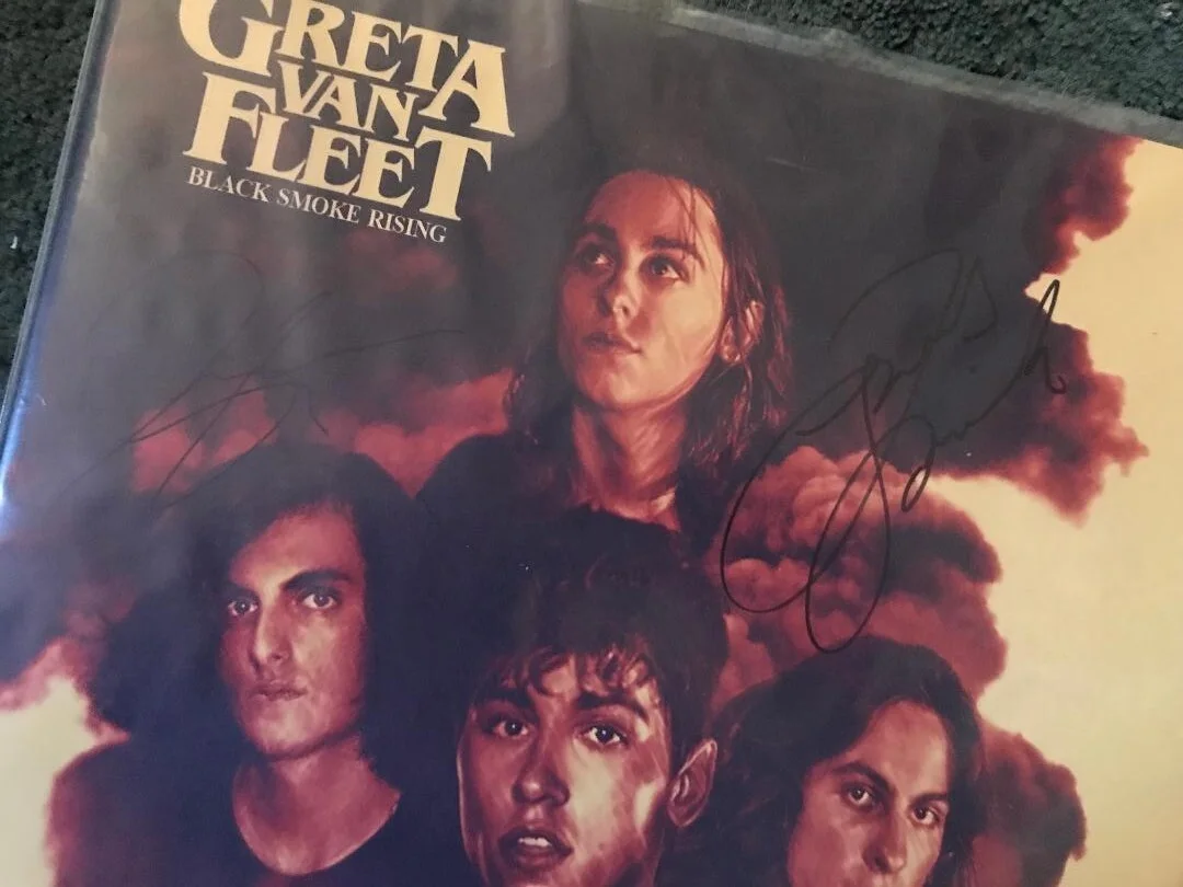 GRETA VAN FLEET FULLY SIGNED "BLACK SMOKE RISING" LP FULL COA ROGER EPPERSON, image 2