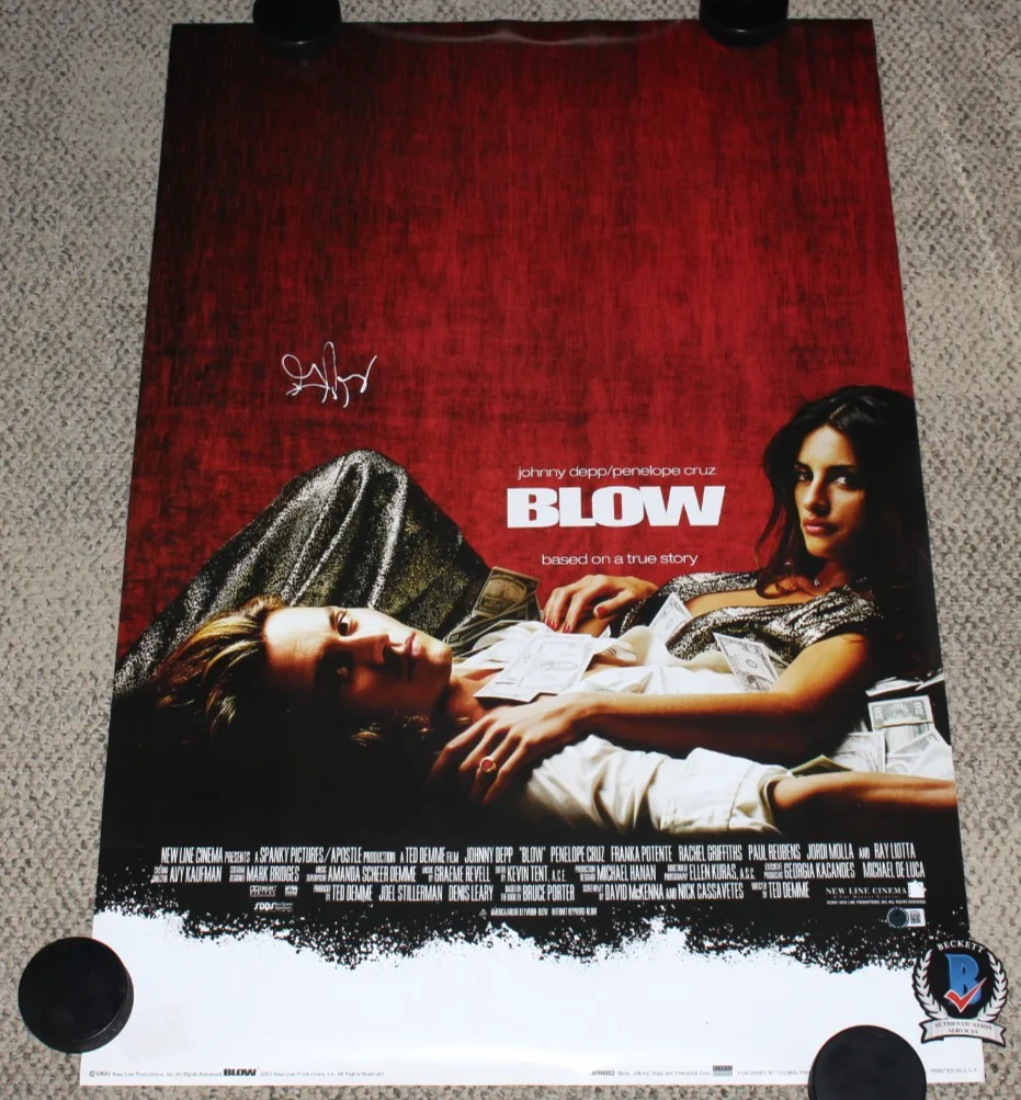 George Jung — GEORGE JUNG SIGNED 'BLOW' 24x36 MOVIE POSTER BOSTON BECKETT BAS COA, изображение 2