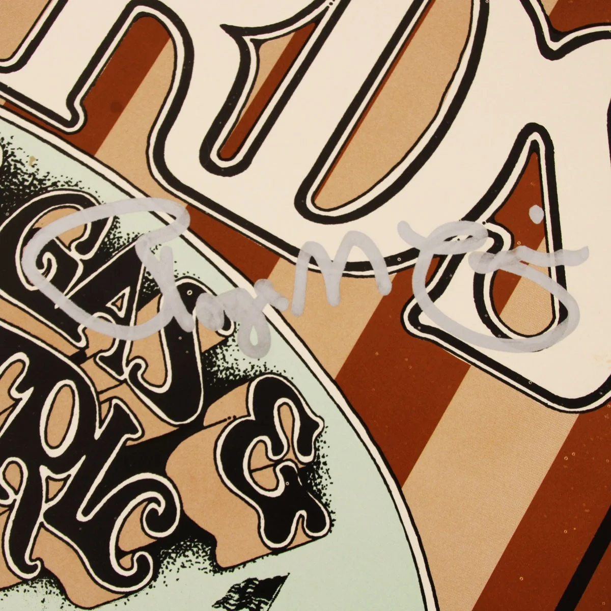 Joe Cocker Roger McGuinn Signed The Byrd’s Bill Graham Concert Poster No.177 ..., image 2