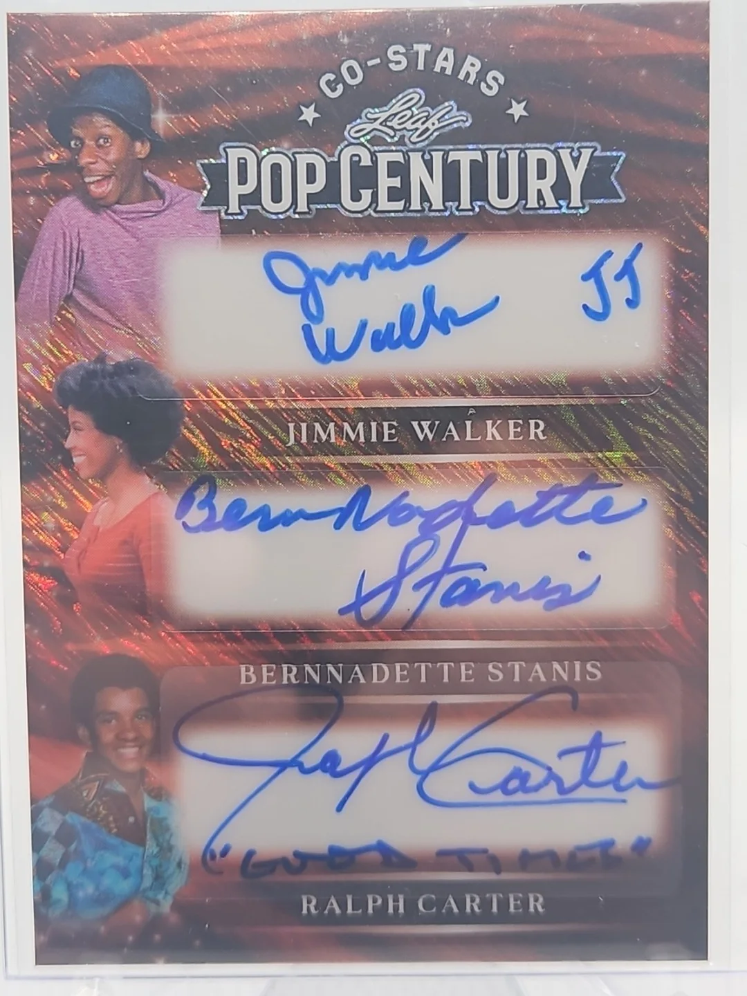 Jimmie Walker,Bernadette Stanis,Ralph Carter /1 2026Leaf Pop Century Triple Auto, image 3
