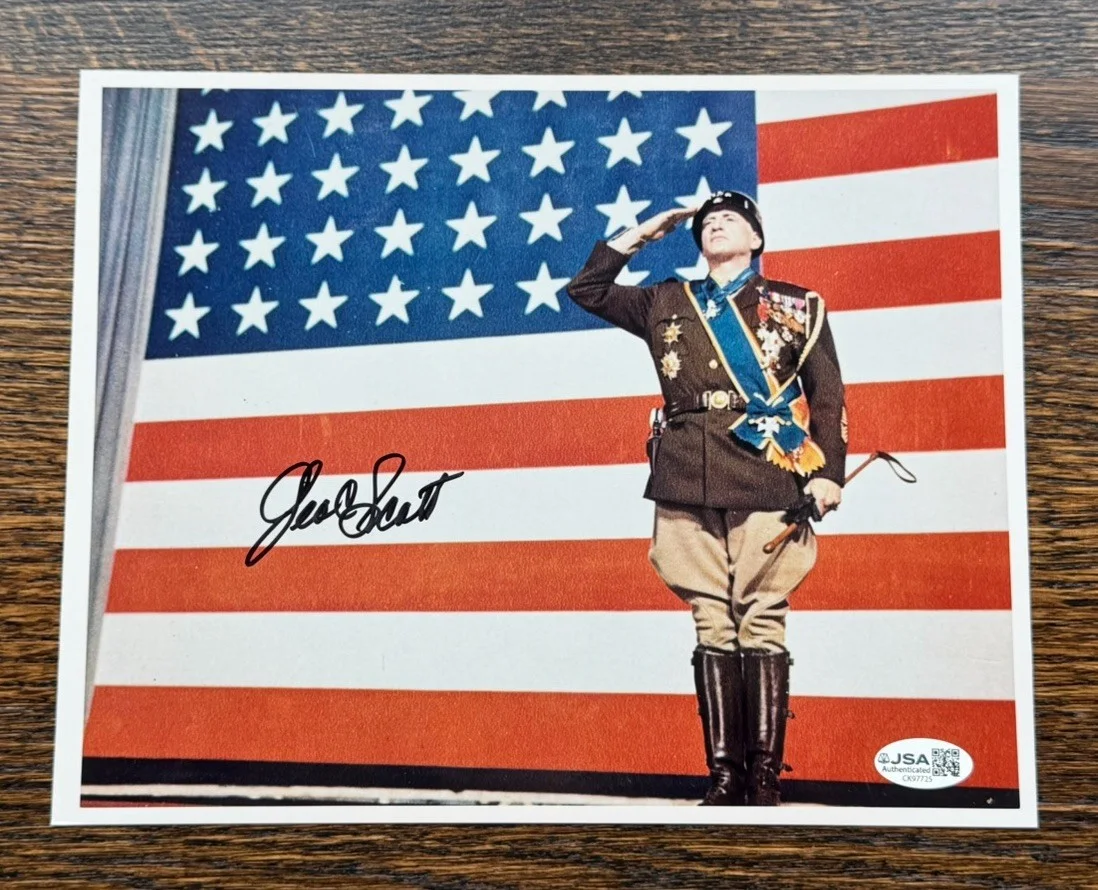 George C Scott — GEORGE C SCOTT SIGNED GENERAL PATTON 8X10 PHOTO CERTIFIED AUTHENTIC JSA COA, image 2