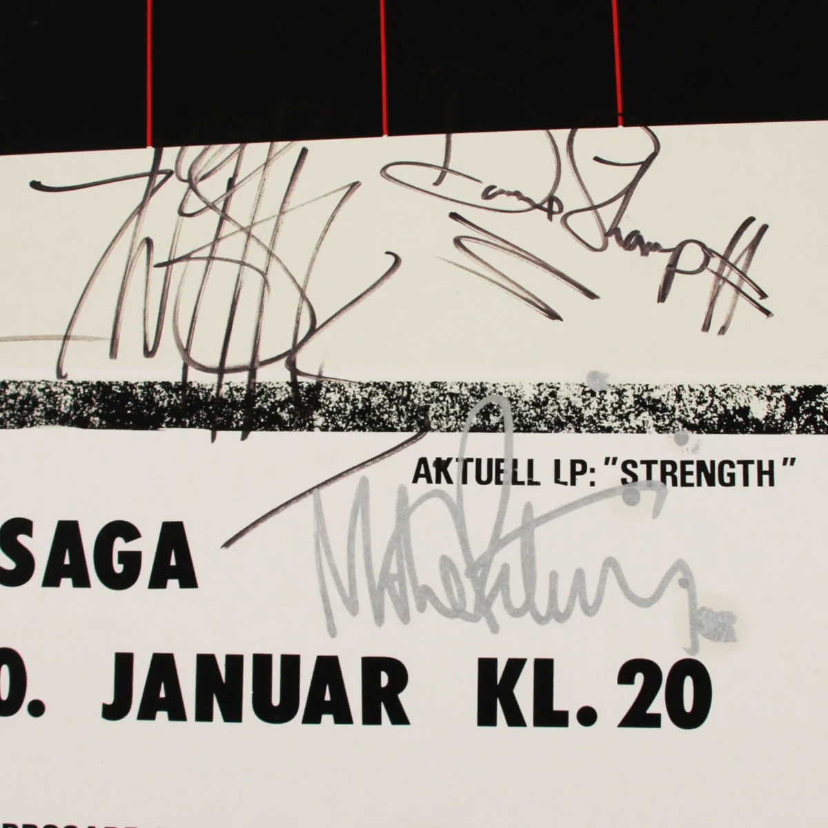 Alarm Rock Band Signed Poster Board by 5 Band Members 1985 – 23 1/2″ x 34″ JS..., изображение 2