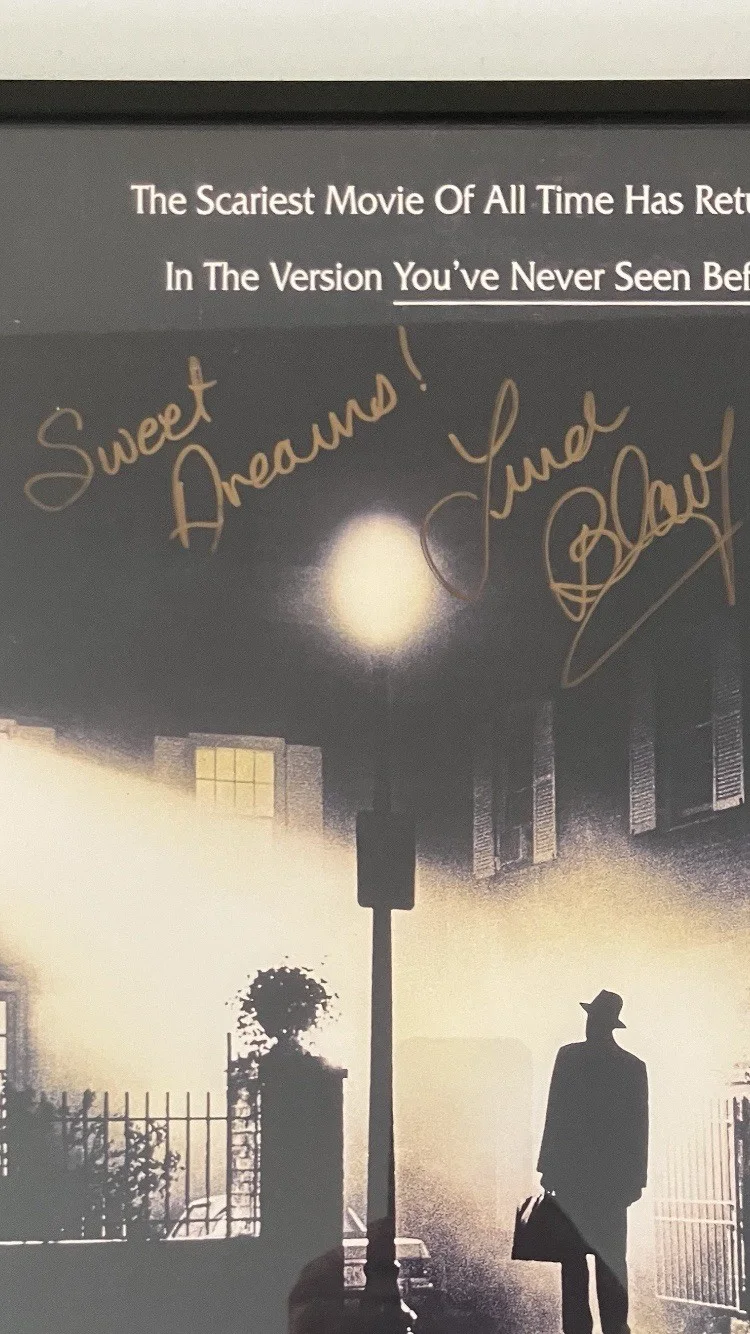 LINDA BLAIR SIGNED/AUTOGRAPHED EXORCIST MOVIE POSTER FRAMED WITH COA, image 2