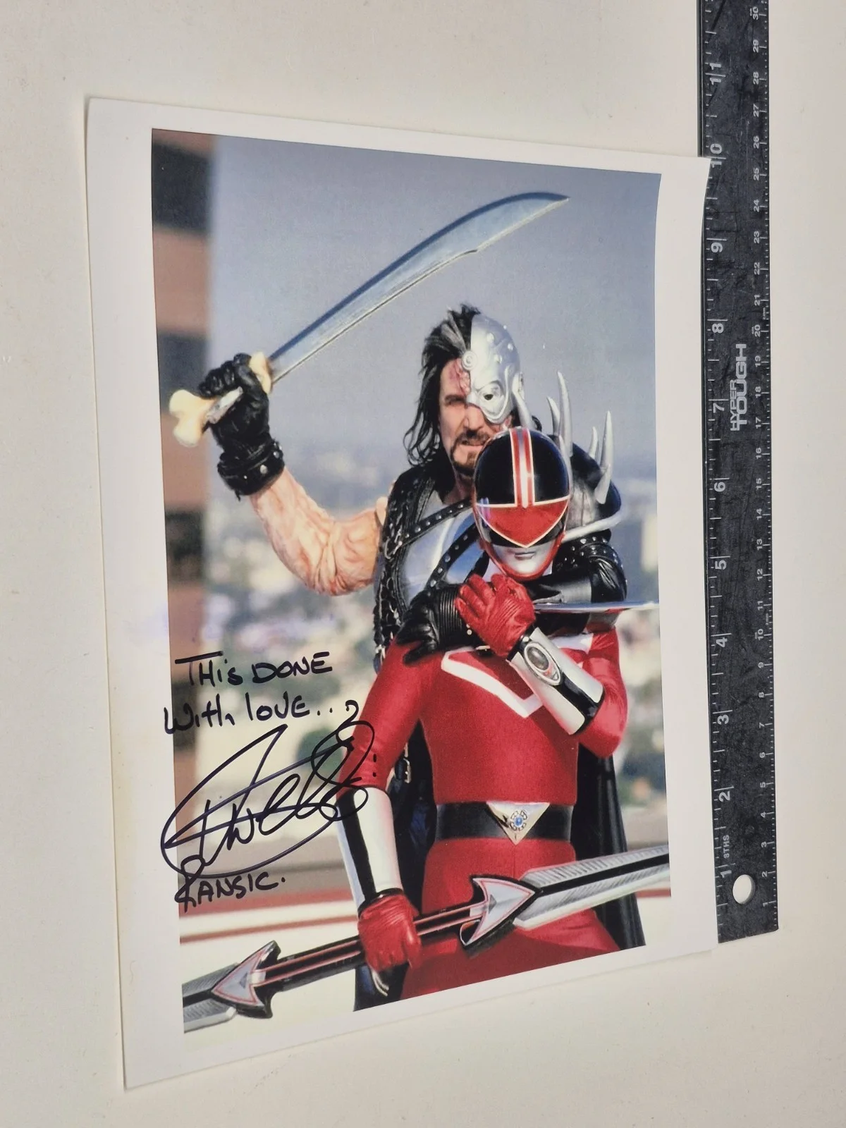 VERNON WELLS Power Rangers Original Hand Signed Autograph Photo, изображение 2