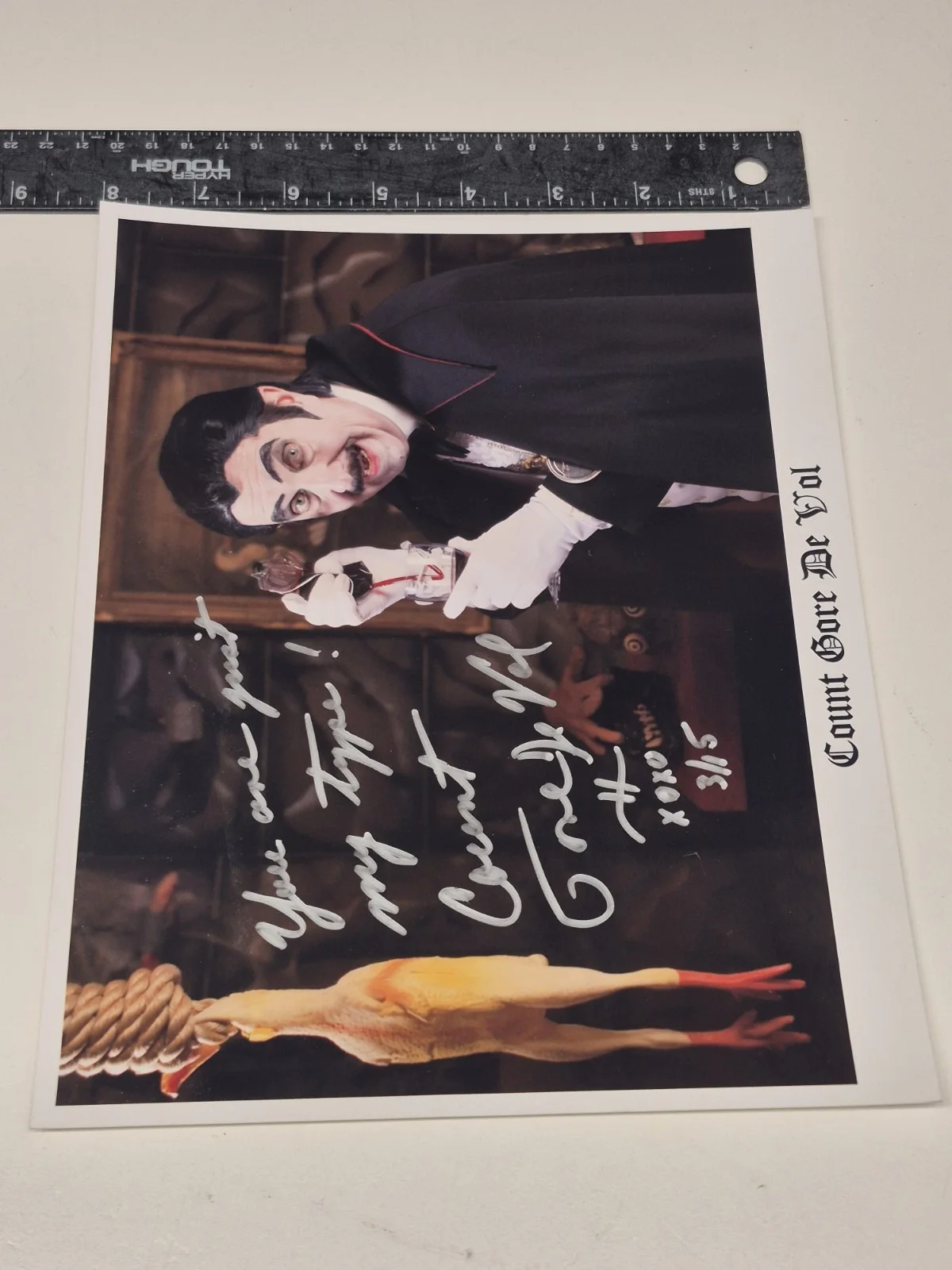 Count Gore De Vol Signed 8×10 Photo, image 2