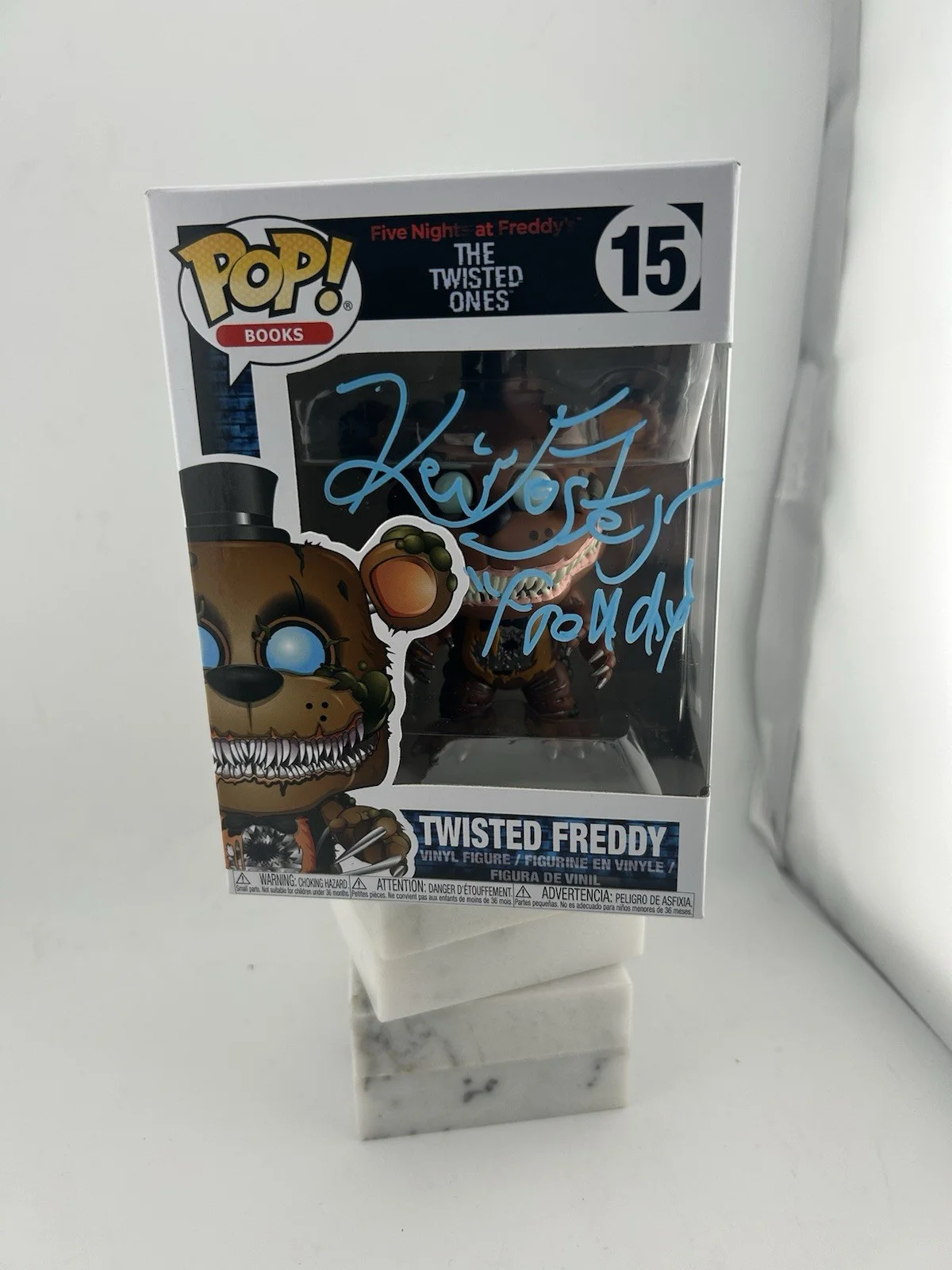 Kevin Foster — Funko Five Nights At Freddy’s 1086 Twisted Freddy Signed Kevin Foster OCCM Teal