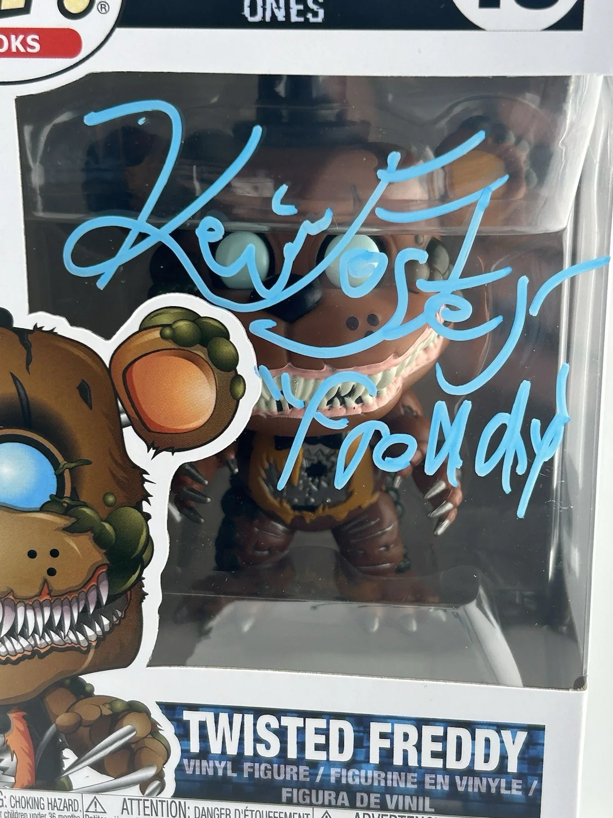 Kevin Foster — Funko Five Nights At Freddy’s 1086 Twisted Freddy Signed Kevin Foster OCCM Teal, image 2
