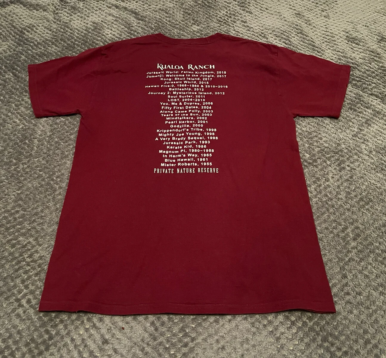Kualoa Ranch Film Crew Shirt Movies Jurassic Park Hawaii Size Medium Film MERCH, изображение 5