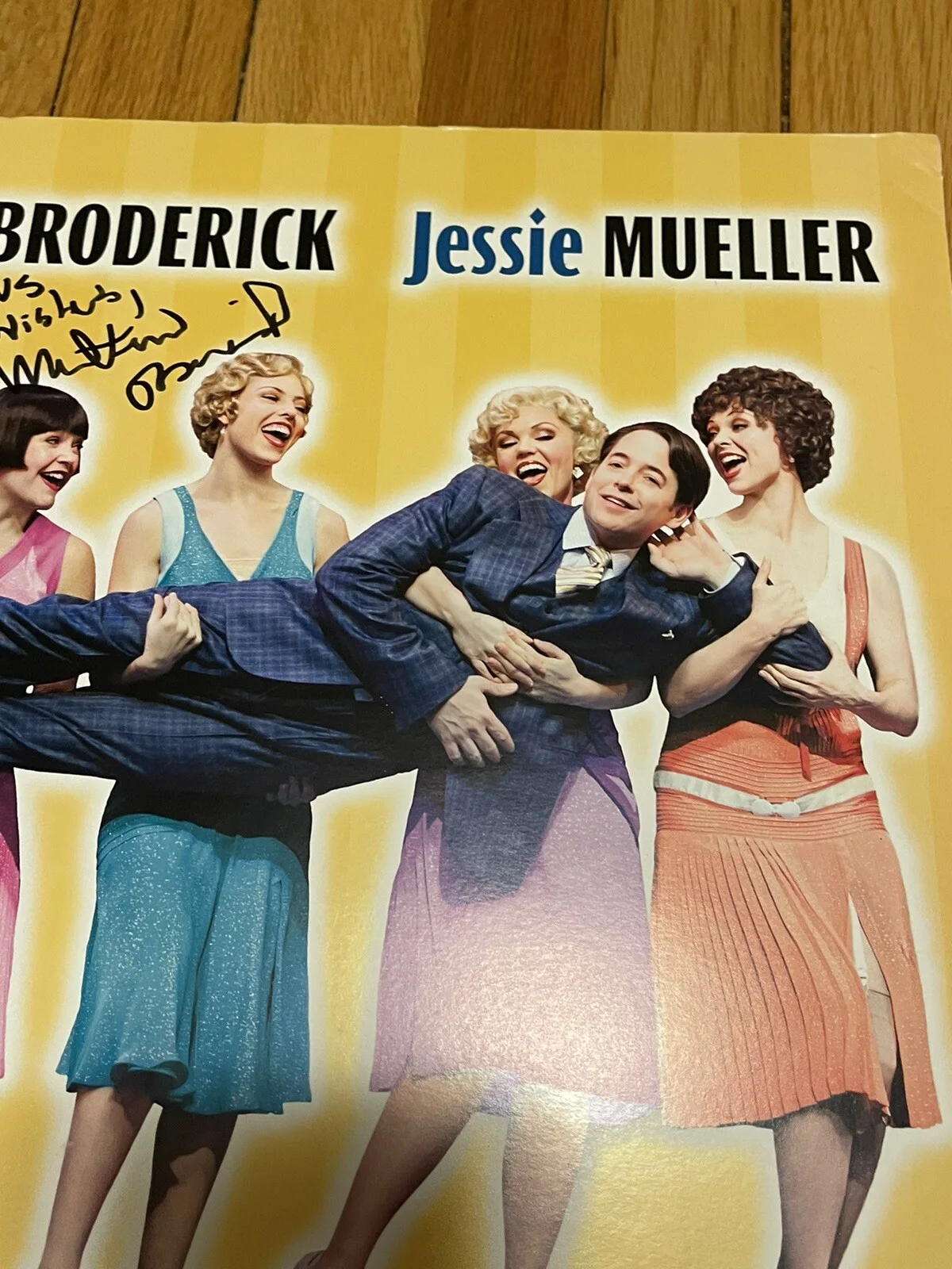 Mathew Broderick — MATTHEW BRODERICK Signed Nice Work 22” x 14” Broadway Imperial Theatere NY 2012, image 2