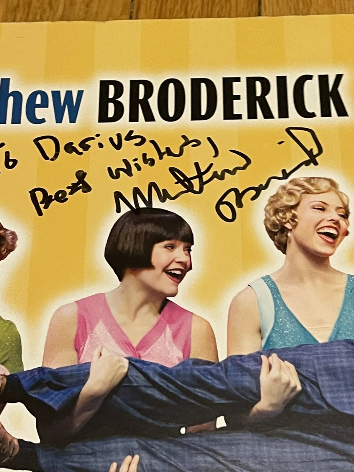 Mathew Broderick — MATTHEW BRODERICK Signed Nice Work 22” x 14” Broadway Imperial Theatere NY 2012, image 4