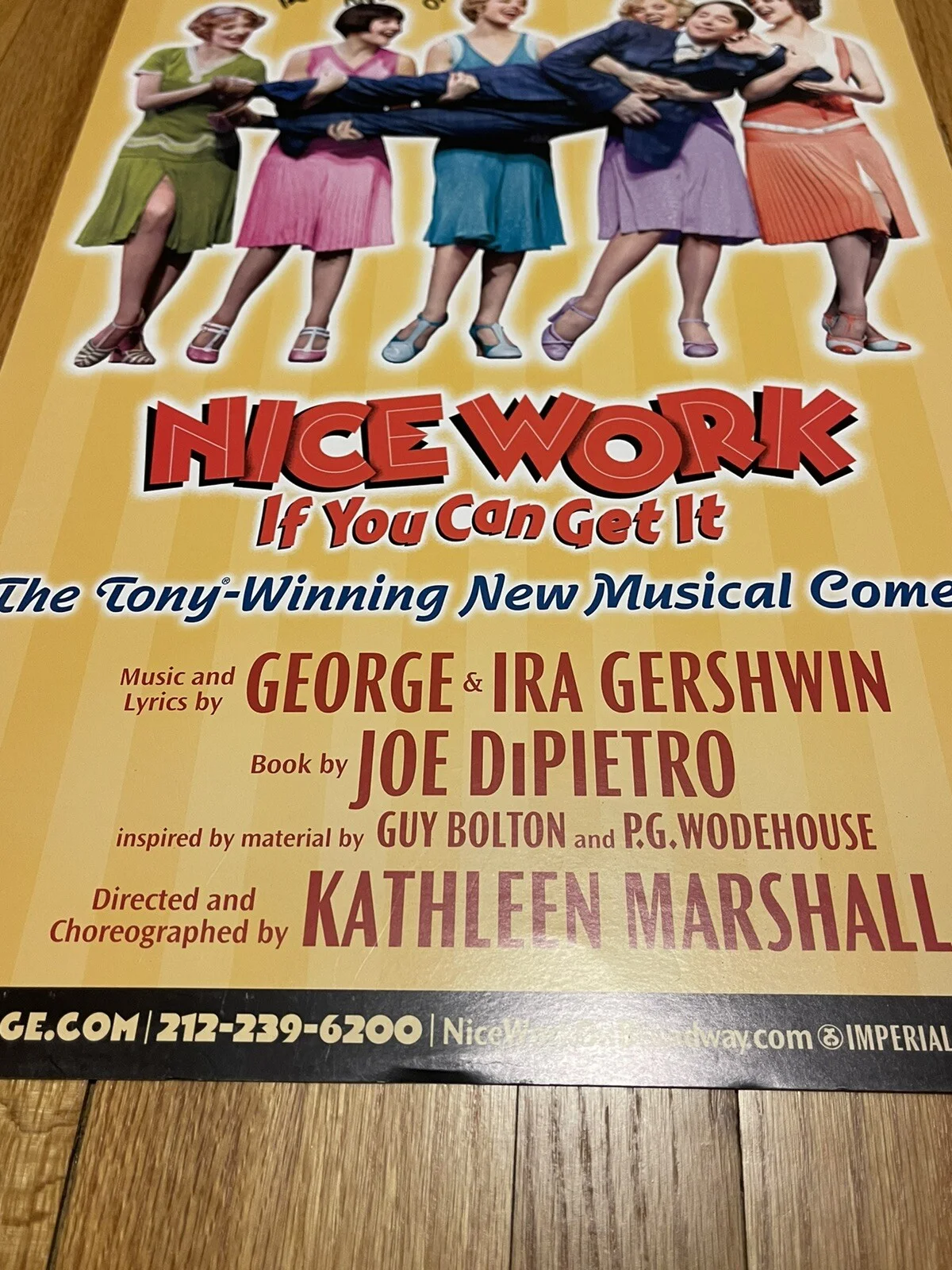 Mathew Broderick — MATTHEW BRODERICK Signed Nice Work 22” x 14” Broadway Imperial Theatere NY 2012, image 5