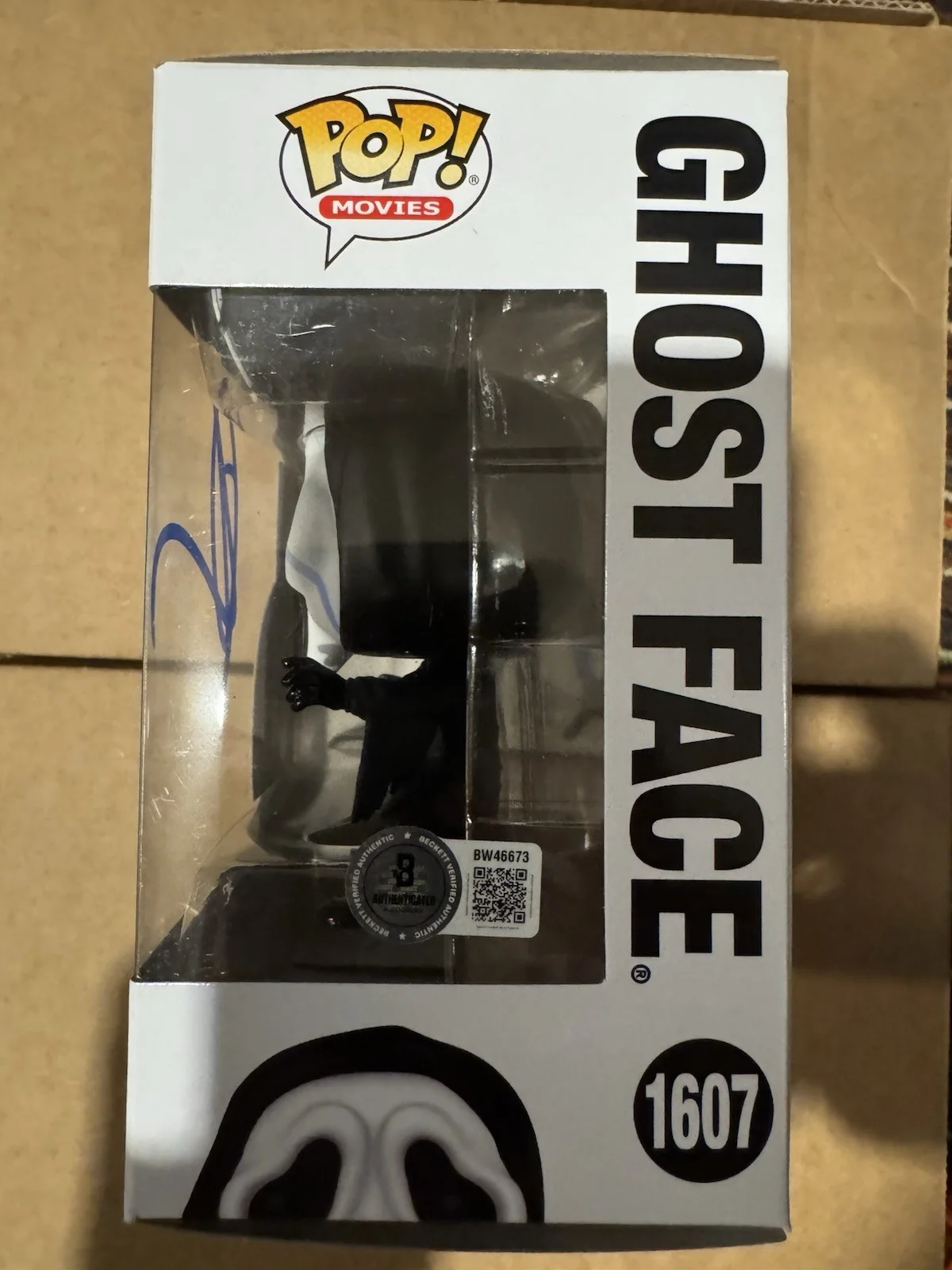 Drew Barrymore signed Funko Pop Ghost Face #1607 Beckett Authenticated Scream, image 2