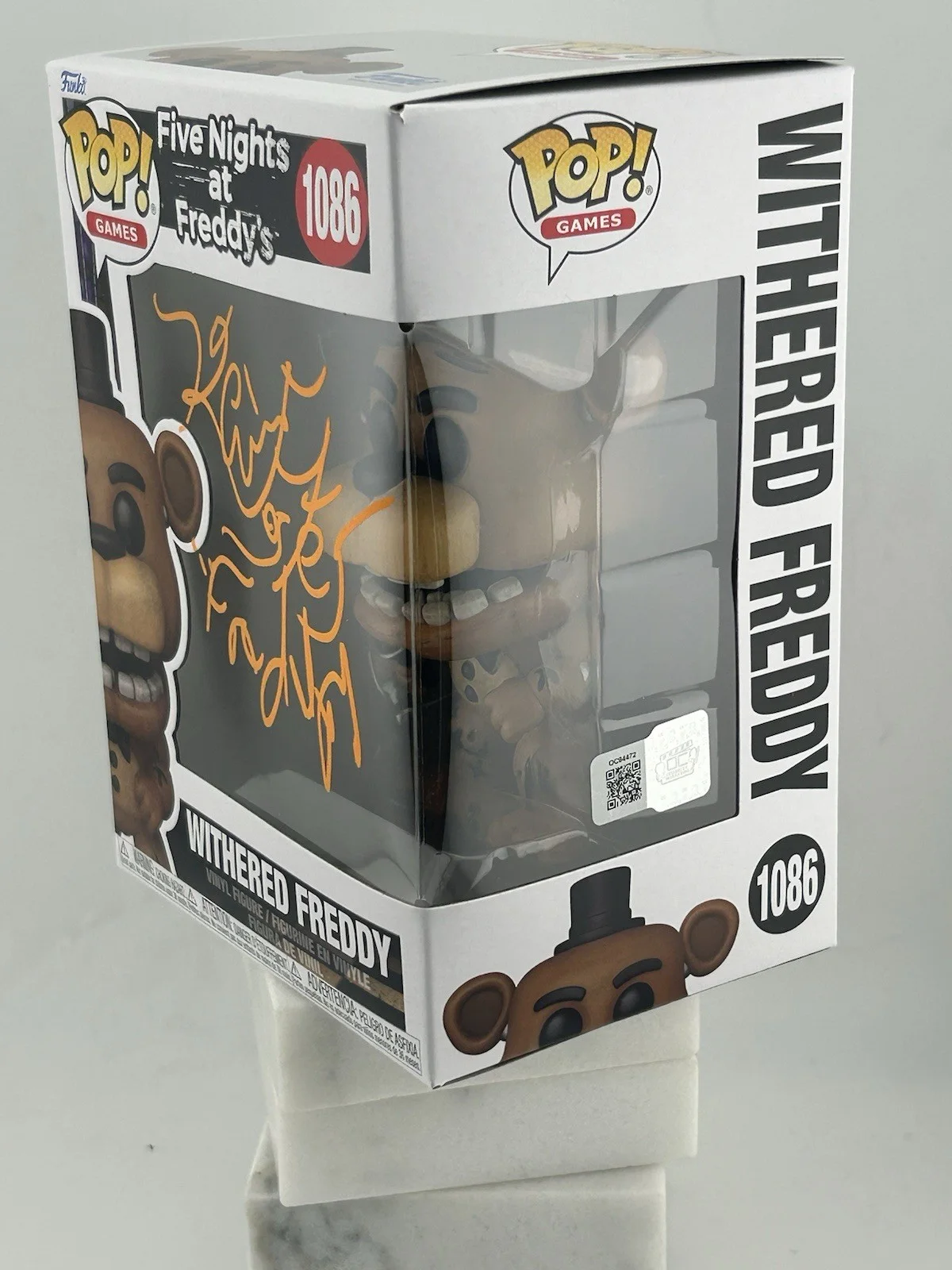 Kevin Foster — Funko Five Nights At Freddy’s 1086 Withered Freddy Signed Kevin Foster OCCM Oran, image 3