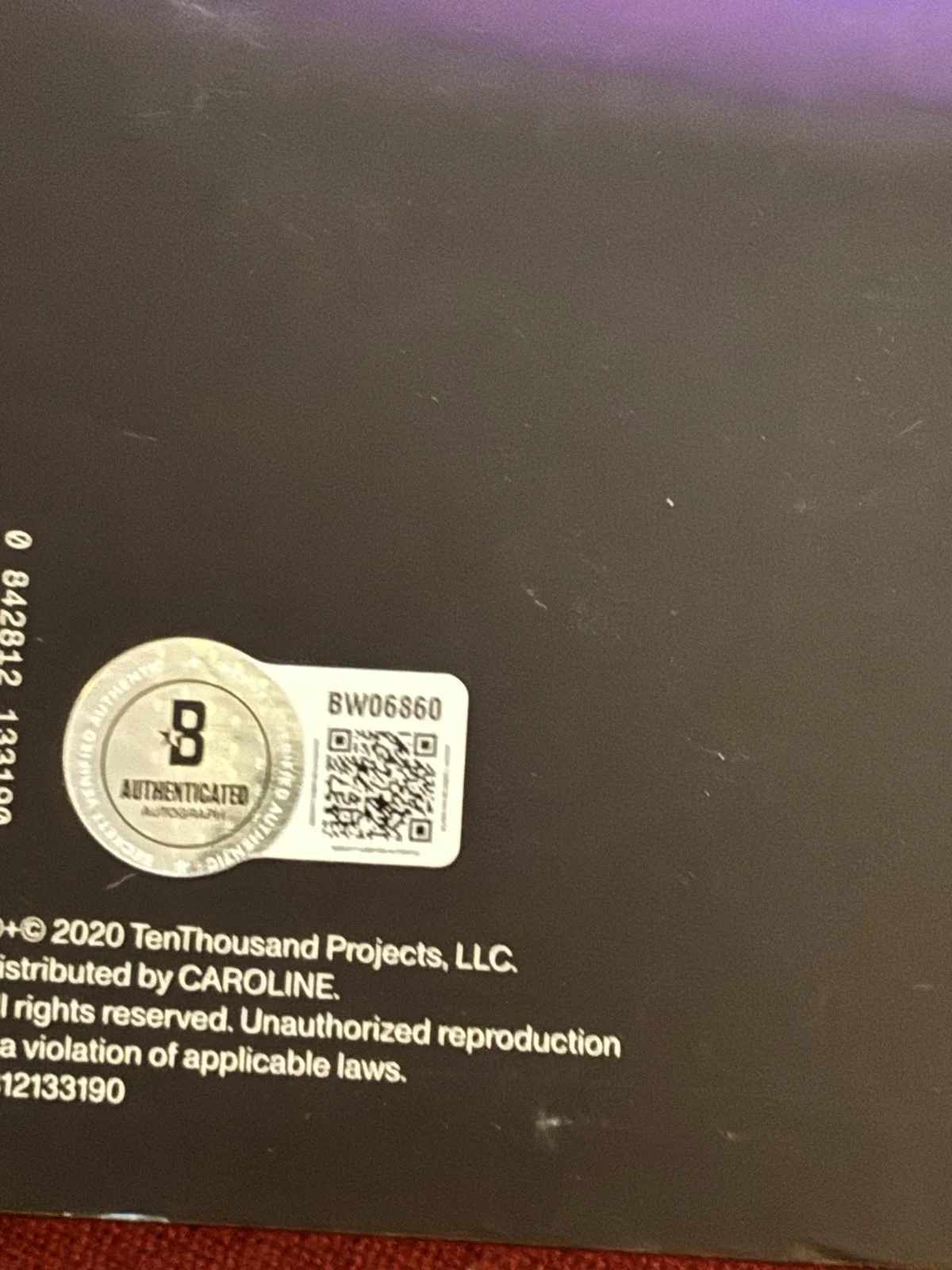 Trippie Redd Signed Autographed Pegasus Vinyl LP Authentic Beckett COA Certifee, image 3