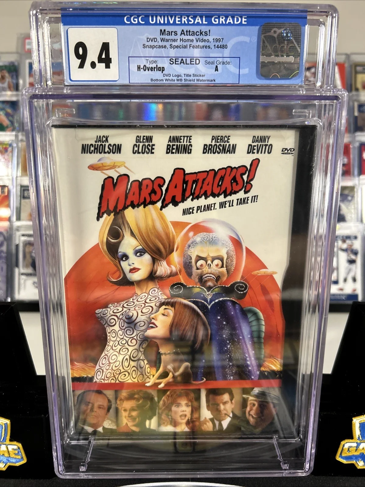 Mars Attacks 1997 DVD CGC Graded 9.4 Nicholson Close Benning Bronson DeVito, image 2