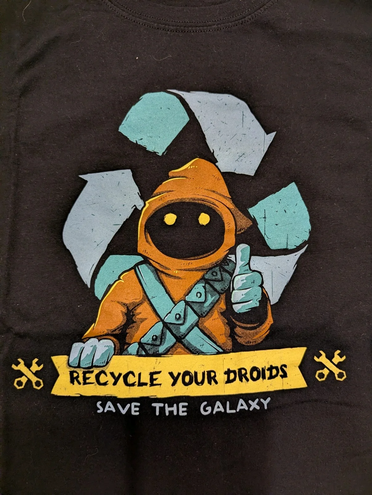 Star Wars Jawa Recycle Your Droids T Shirt Mens Medium Funny Sci Fi Tee, изображение 2