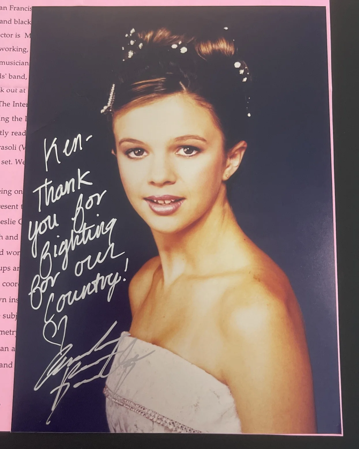 AMBER TAMBLYN: Hand Signed Original Celebrity Newsletter & Photo 5 x 7”/ KSK, изображение 2