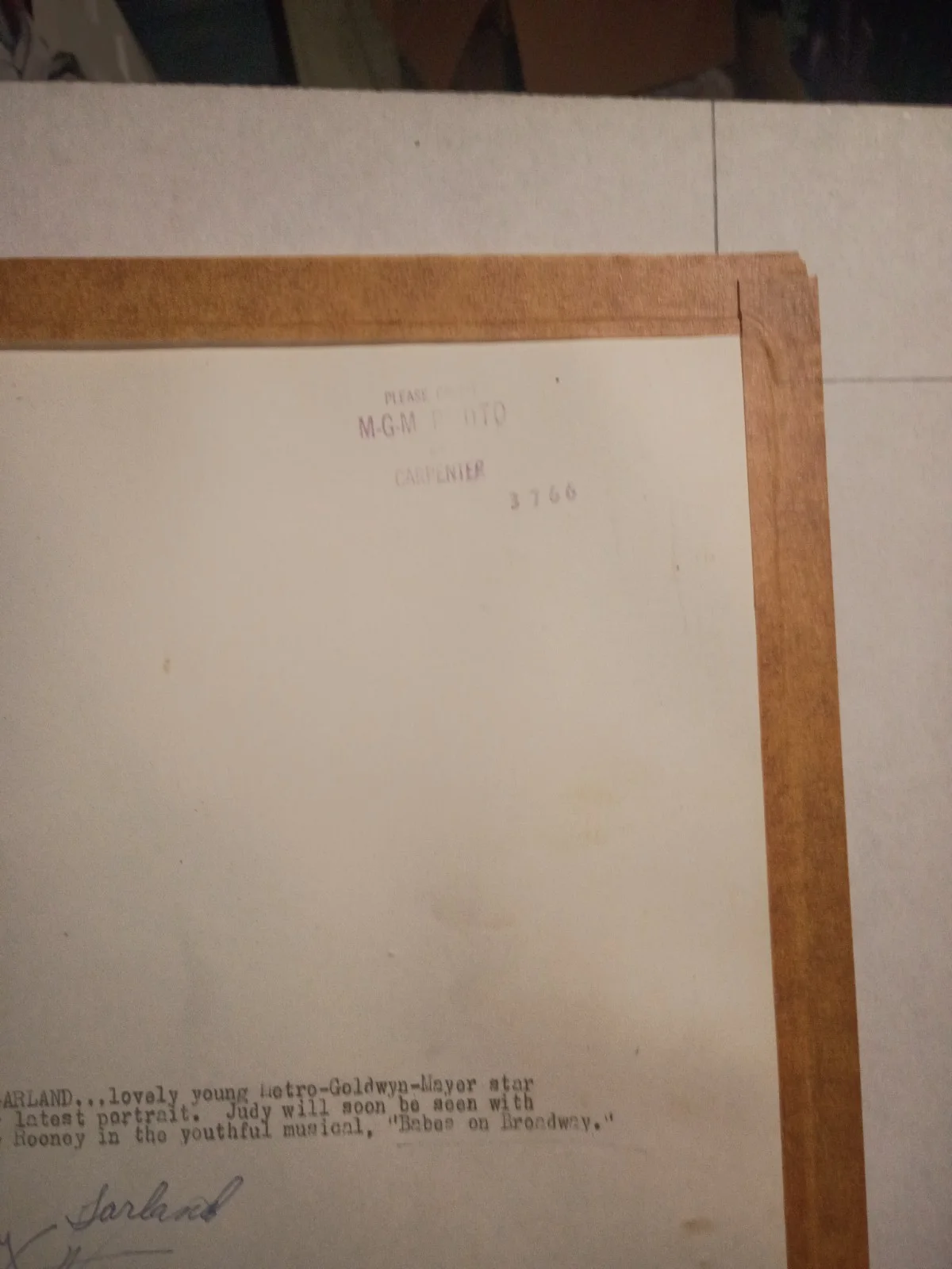signed picture of judy garland, image 3