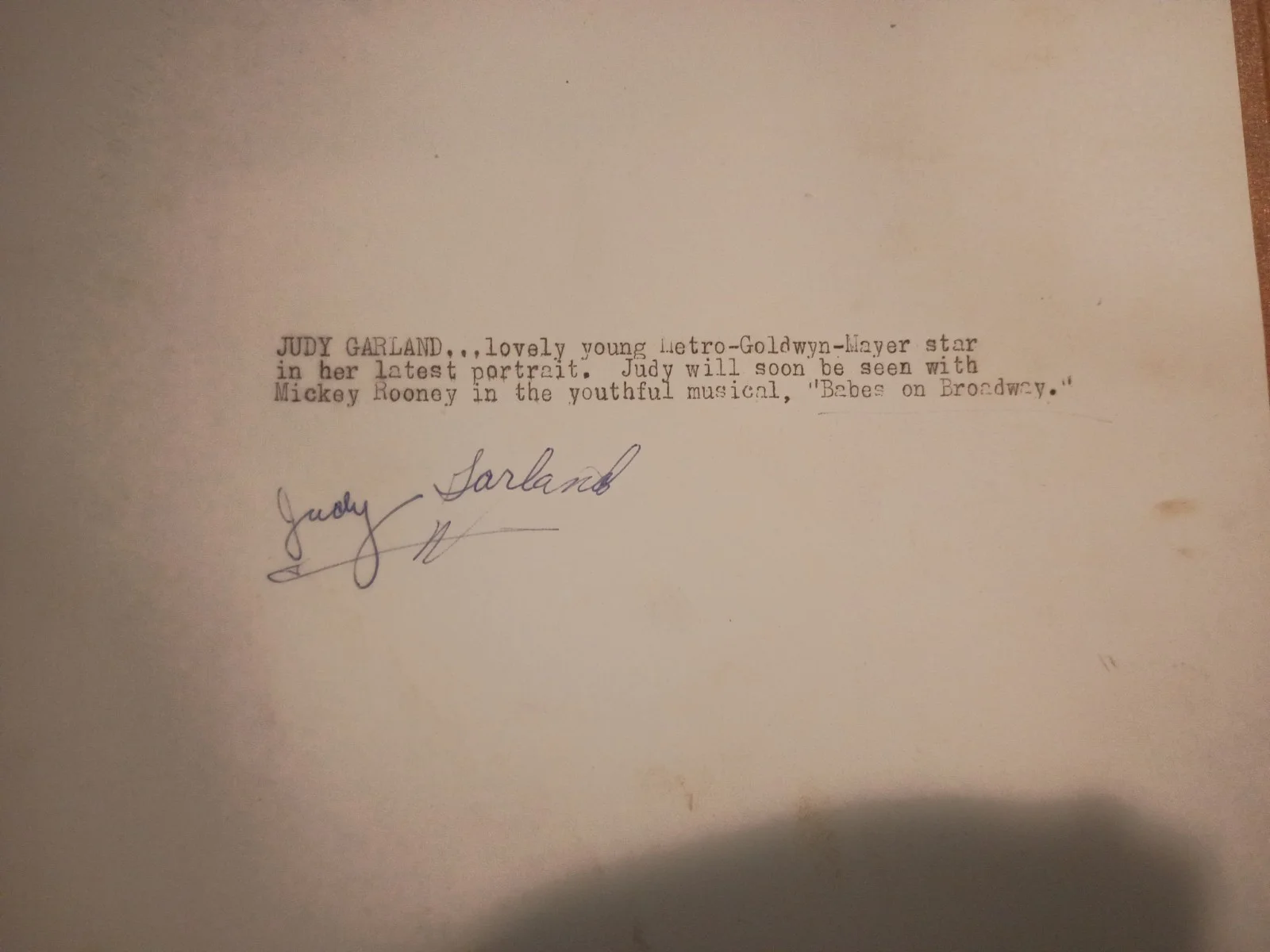 signed picture of judy garland, image 4