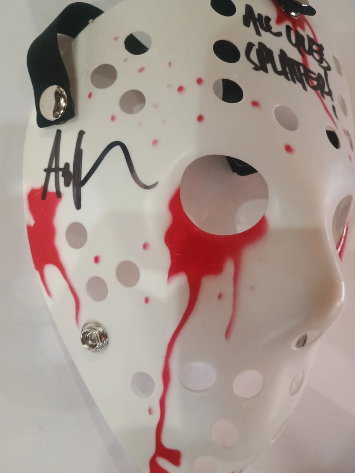 Ari Lehman Signed Jason Voorhees Mask Friday The 13th Beckett Verified "All..., image 2